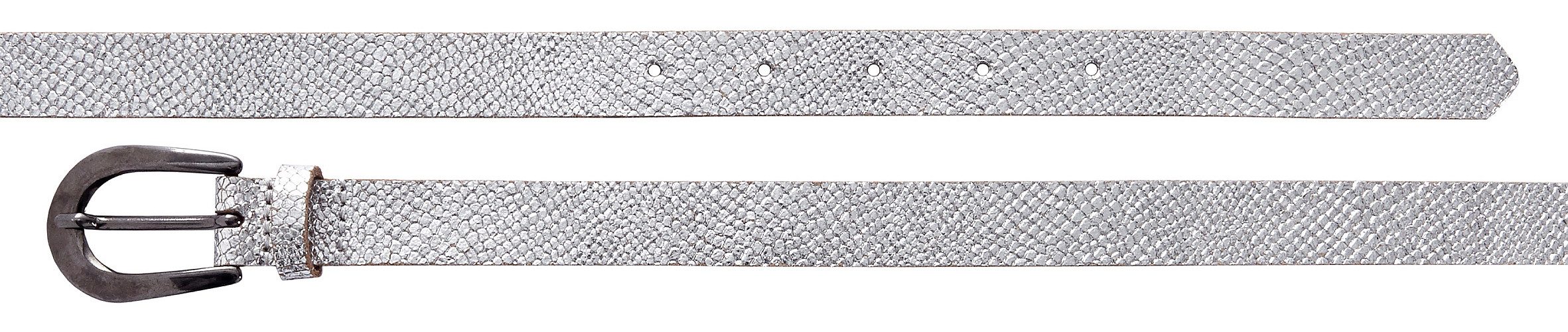 Lascana Heupriem Leren riem smalle riem in metallic-slang-look, voor broeken, jeans & jurken