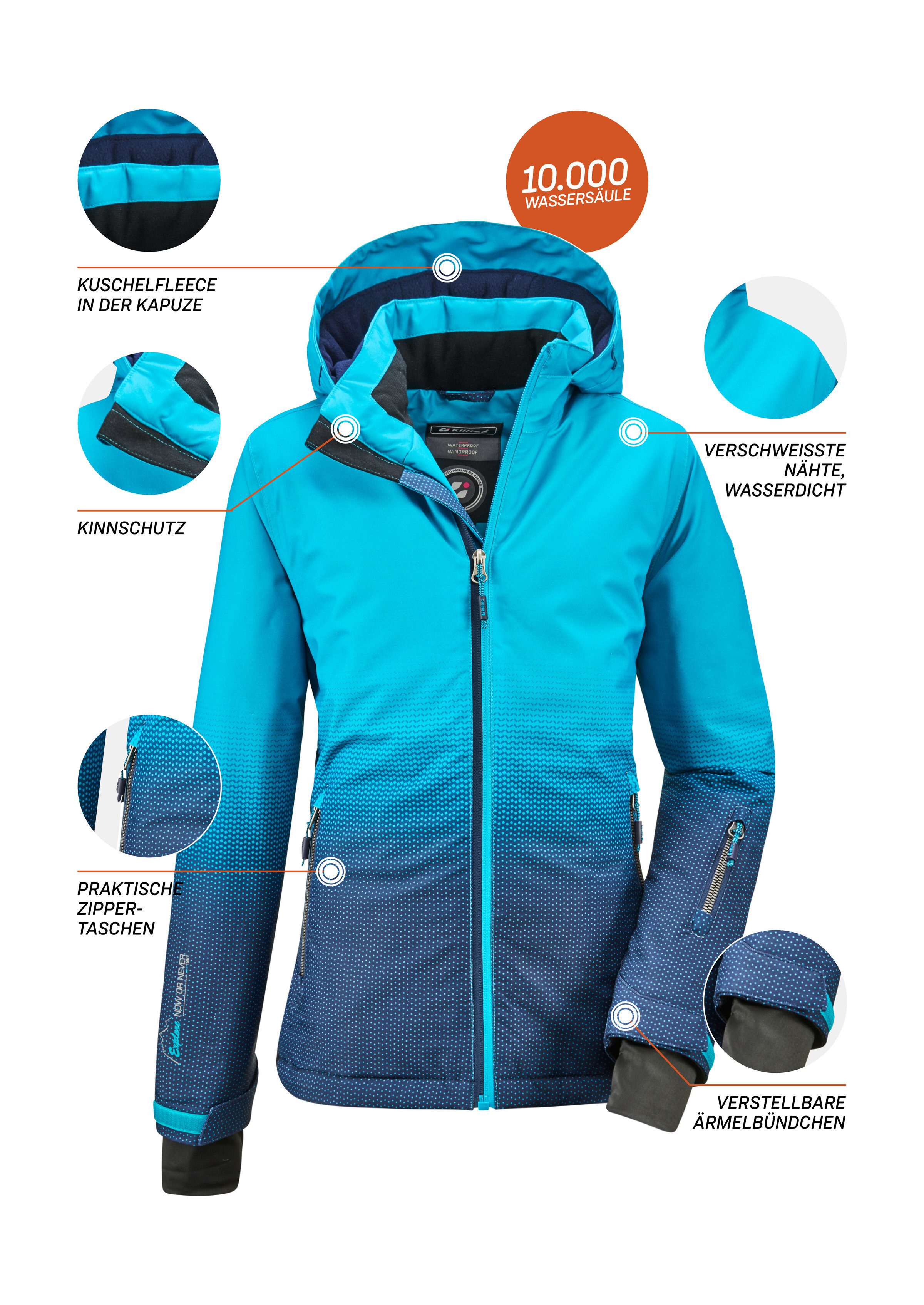 Killtec Outdoorjack Lynge GRLS JCKT E Meisjesjas, waterdicht/winddicht, 10.000 mm waterkolom
