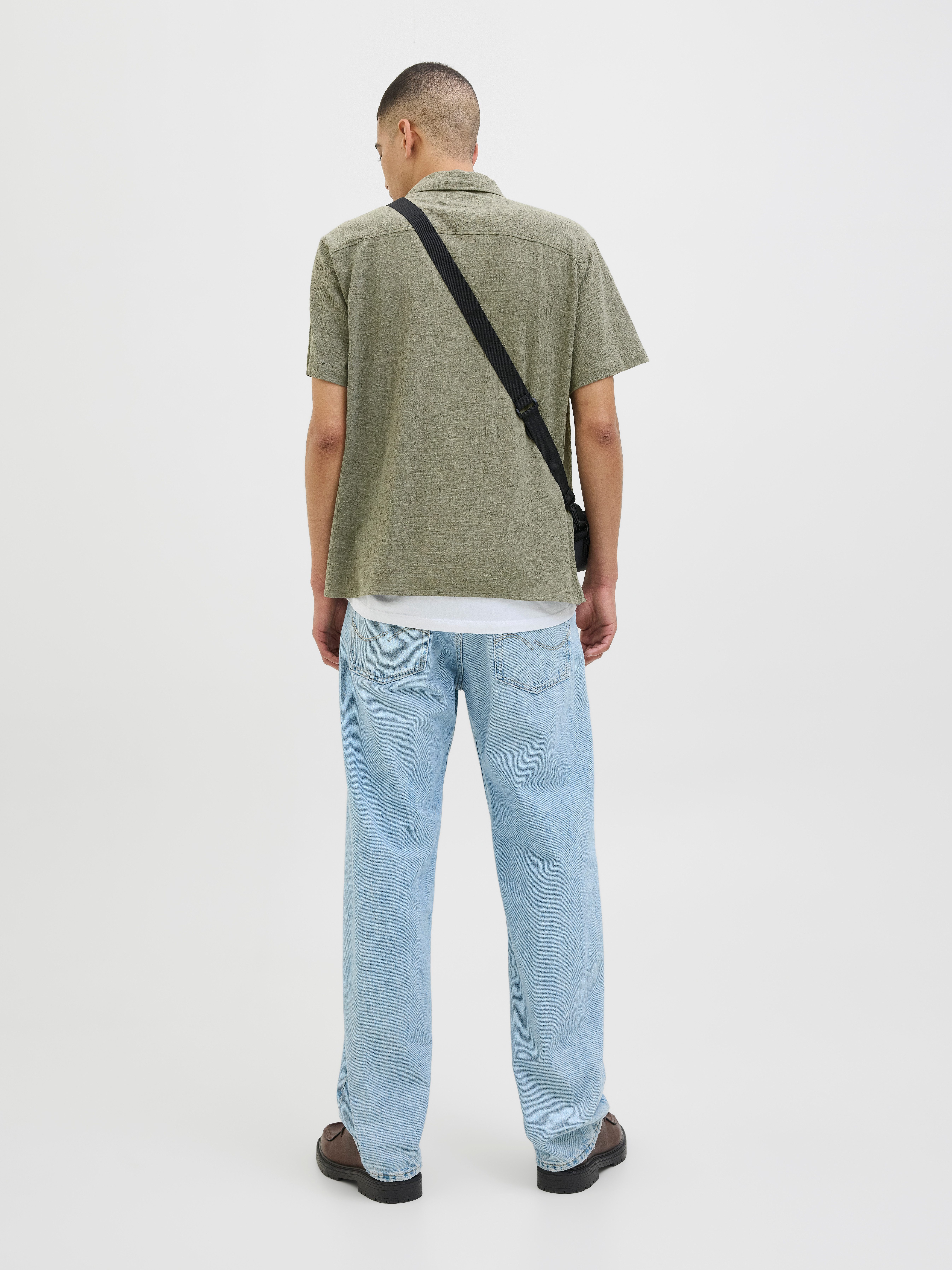 Jack & Jones Overhemd met korte mouwen JORLUKE CRINKLE RESORT SHIRT SS SN