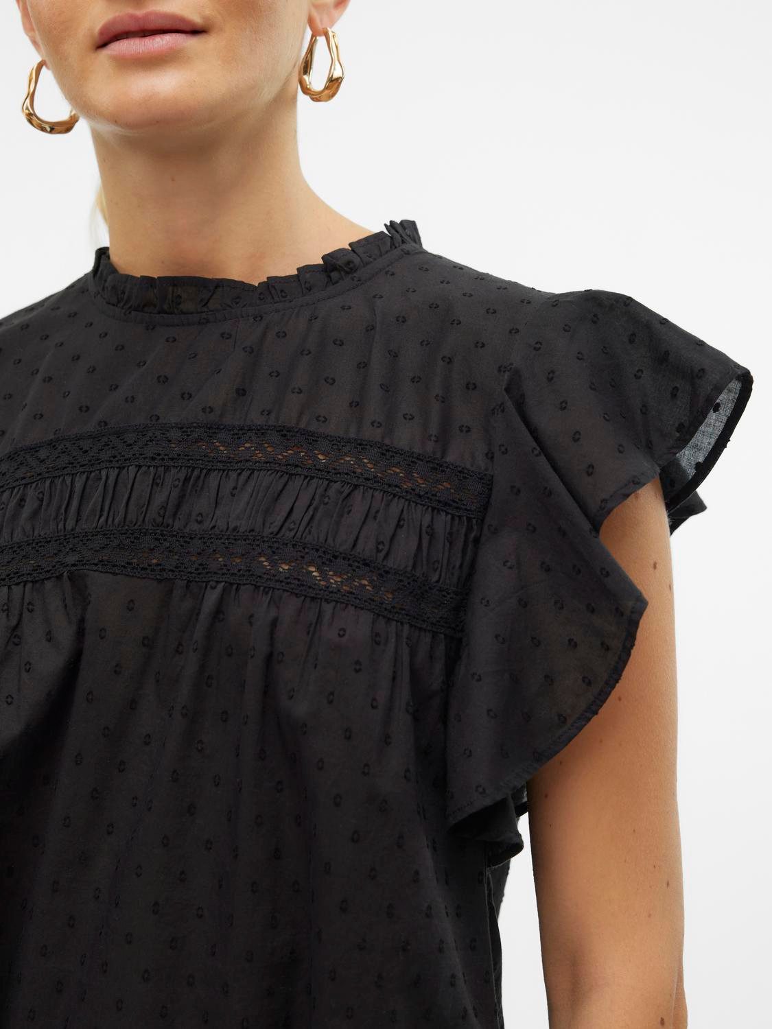 Vero Moda Shirt VMTRINE SL LACE TOP WVN NOOS