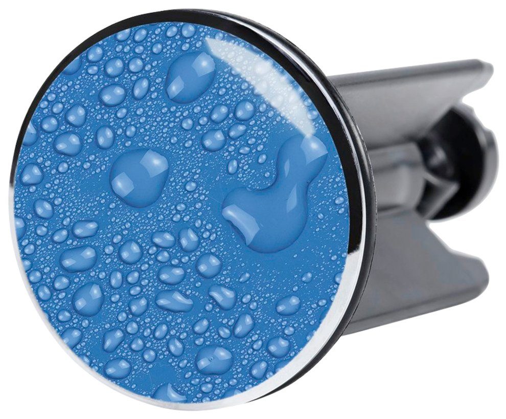 Sanilo Set badkameraccessoires Dauwdruppel blauw bestaand uit toiletzitting, badmat en wastafelplug (complete set, 3-delig)