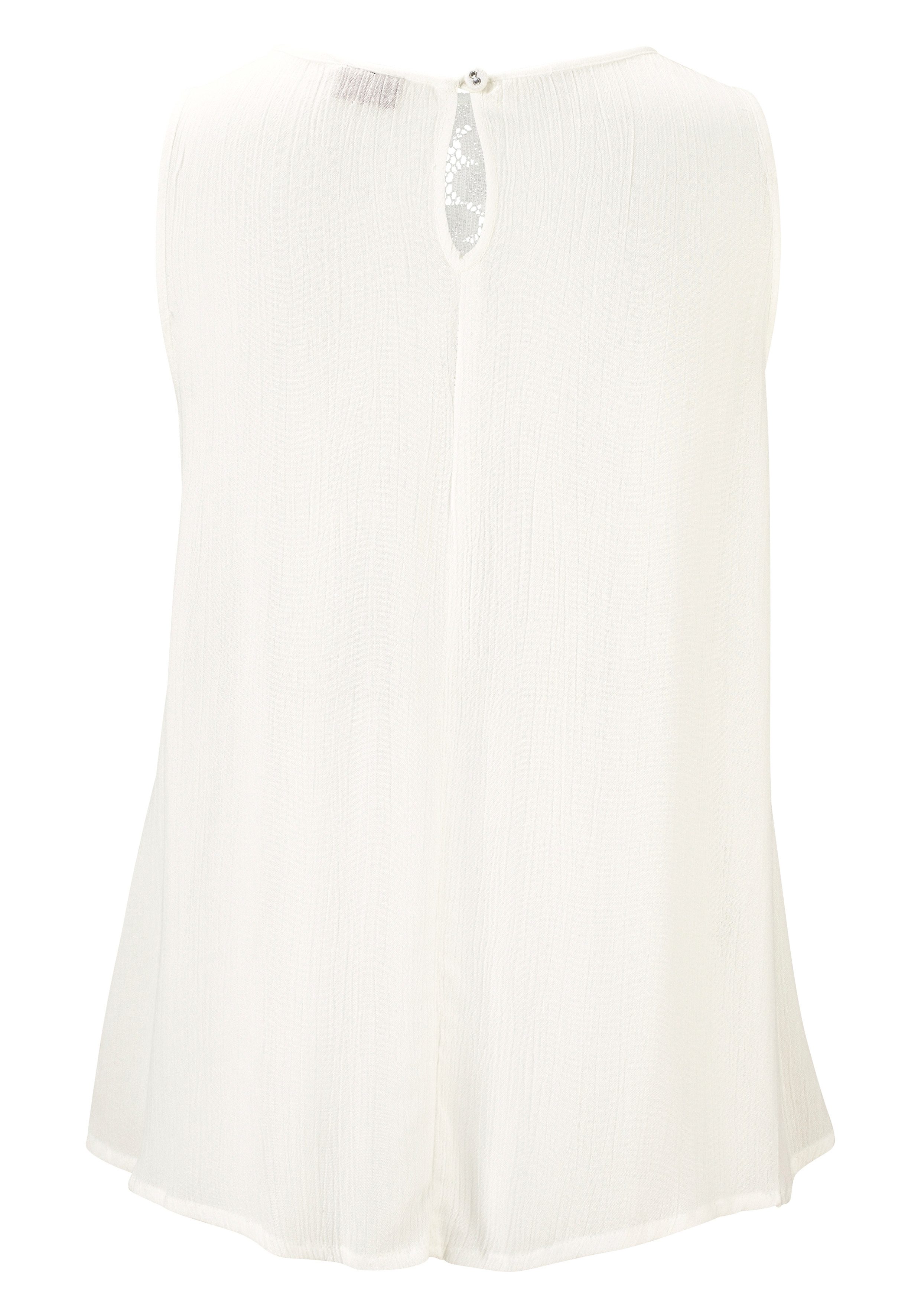 Buffalo Crêpe-blouse met kanten inzetstuk, blouse, boho stijl