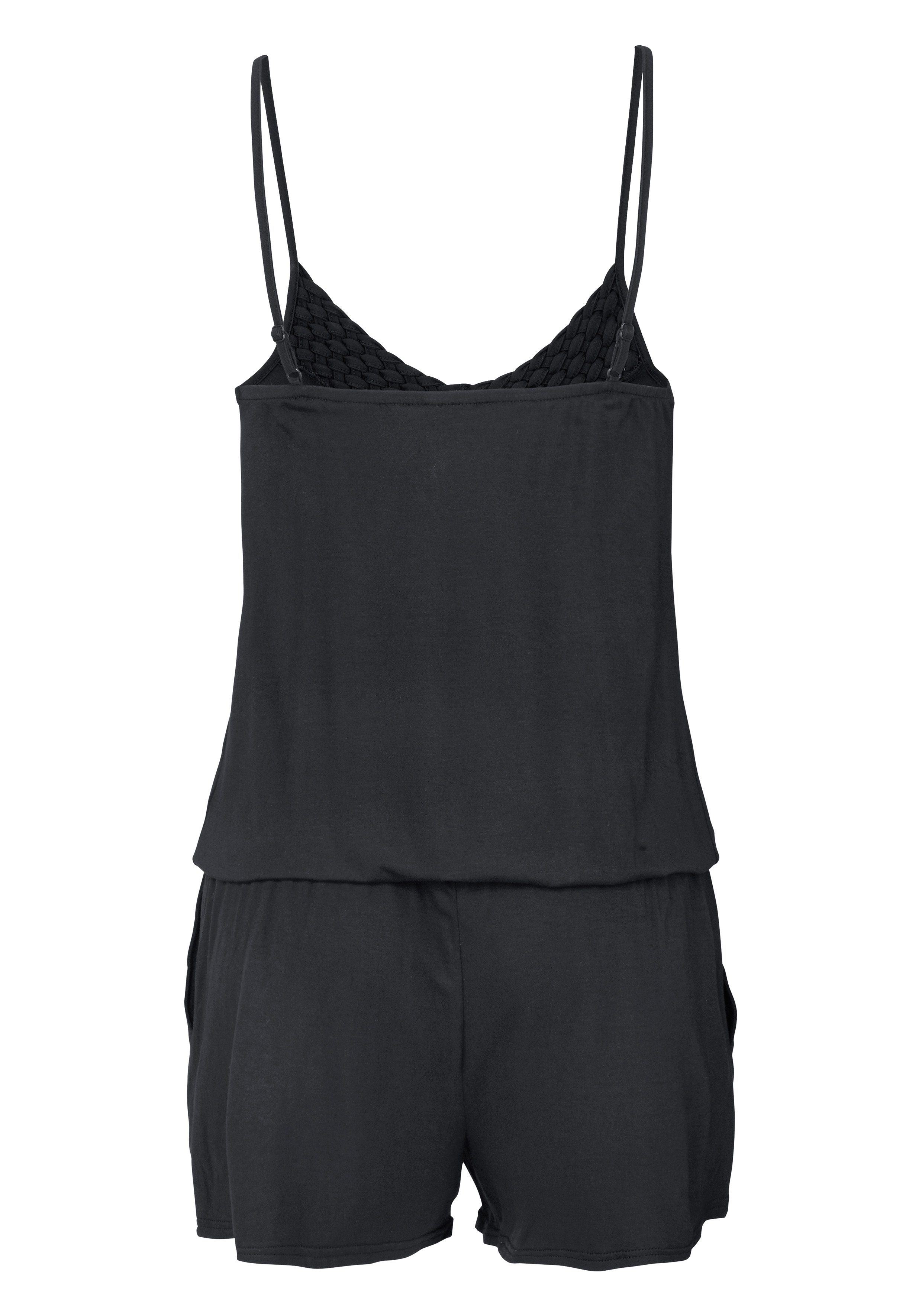 Lascana Jumpsuit met vlecht-detail, zomerse jumpsuit met zakken