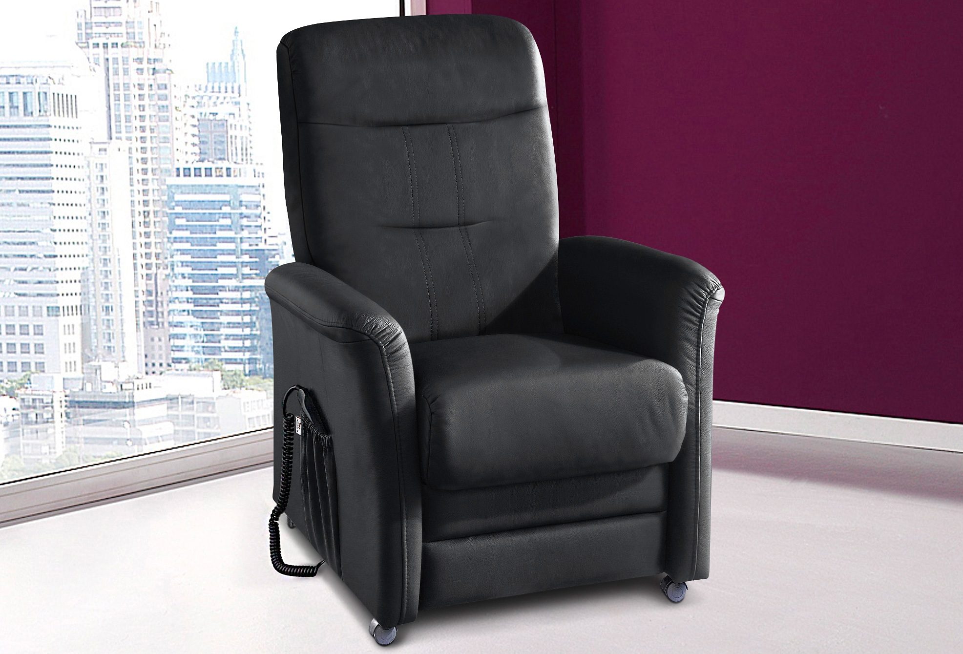 sit&more Relaxfauteuil Charlie naar keuze met motor en opstahulp tv-fauteuils zwart