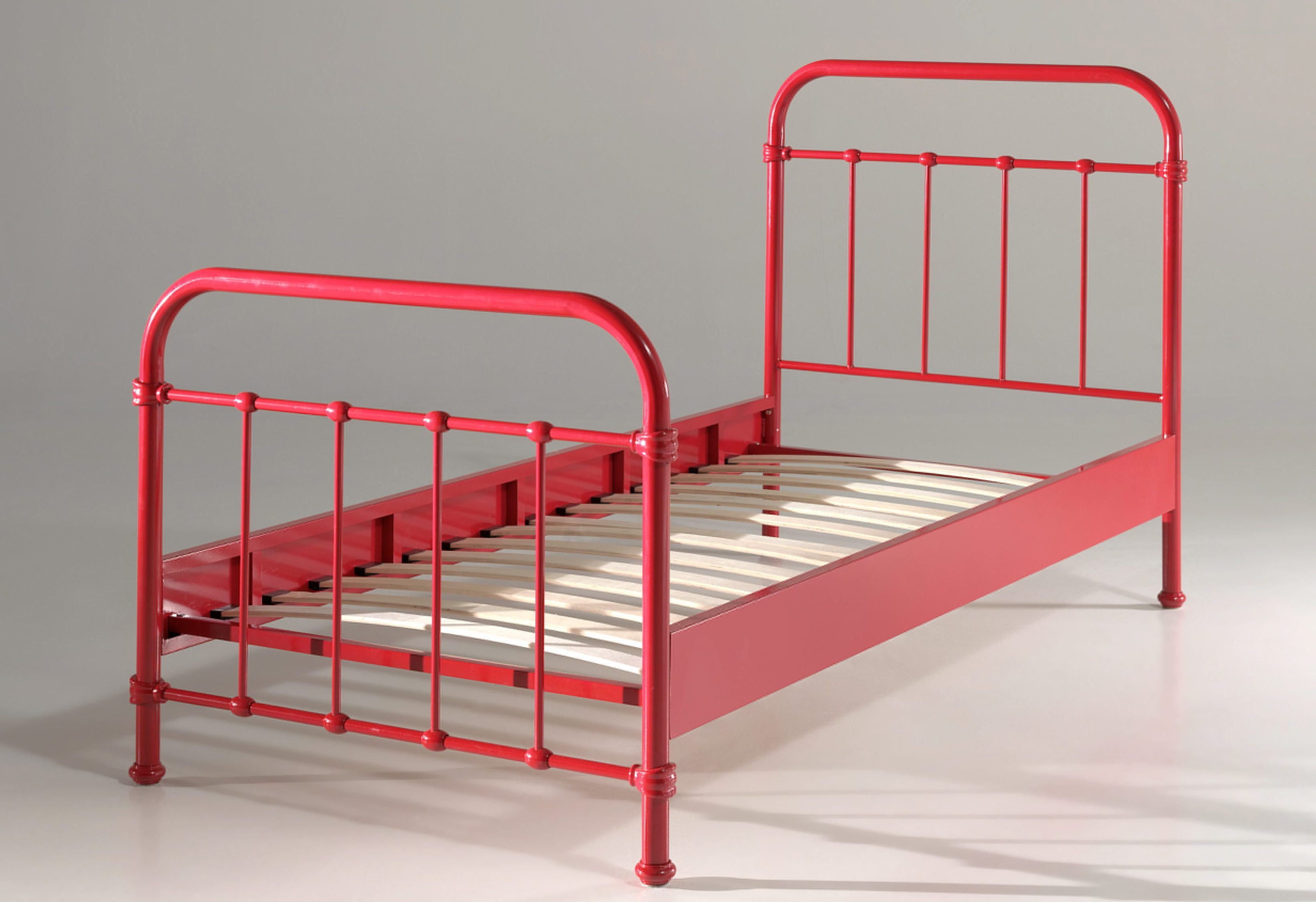 Vipack 1-persoonsledikant New York, bedframe metaal, poedergecoat, in tijdloos ontwerp