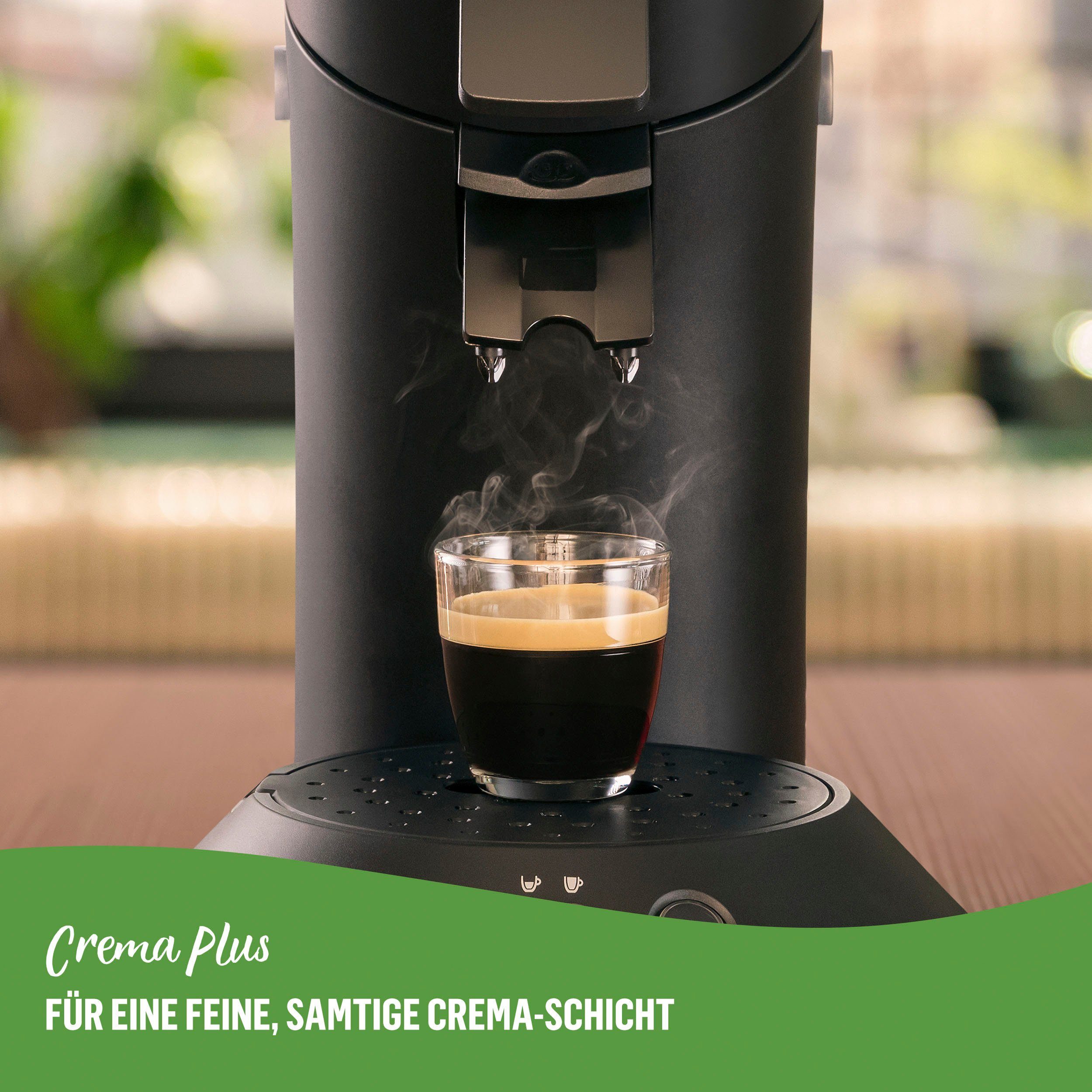 Senseo Koffiepadautomaat Original Plus ECO CSA210/22, met twee koffie-instellingen, van 80% gerecycled plastic, inclusief gratis toevoeging (waarde 5 € rrp)