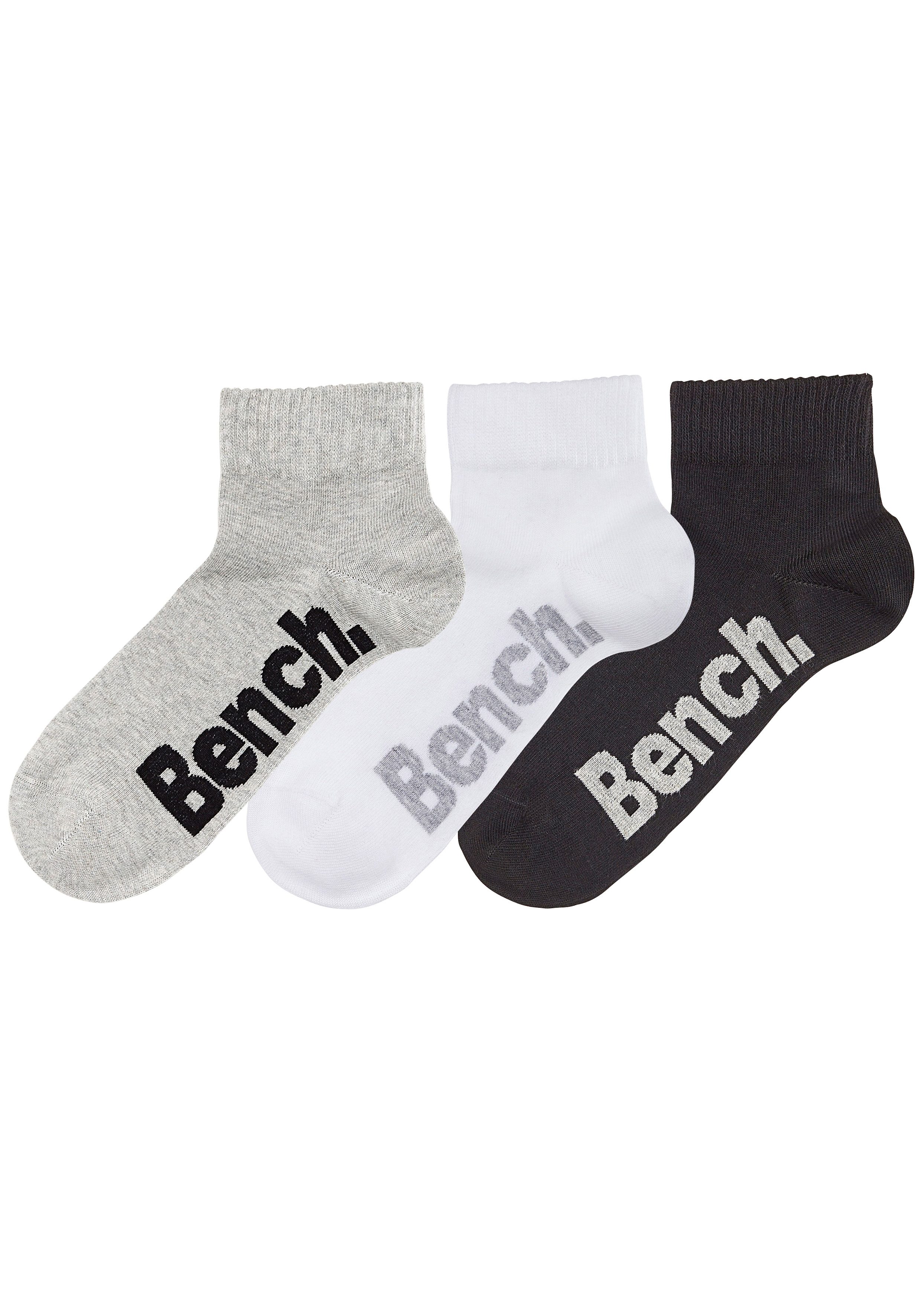 bench. korte sokken met comfortabele ribboorden (set, 3 paar) multicolor
