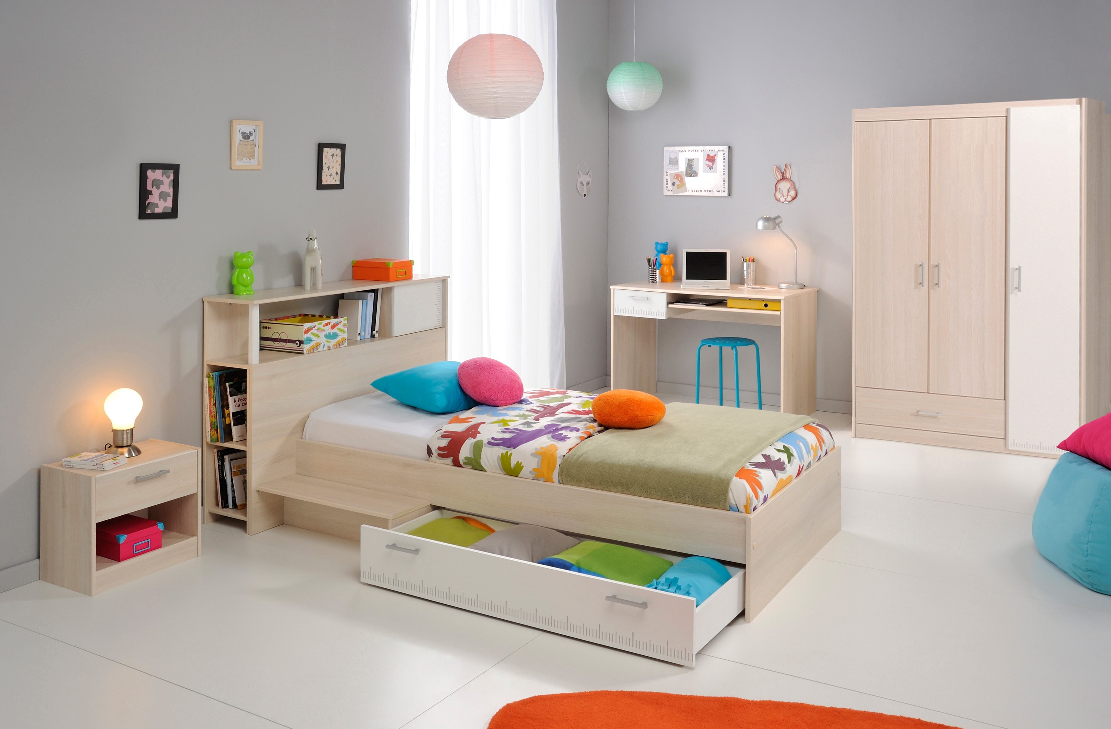 Parisot Tienerkamerset Charly (set, 6-delig) complete kinderkamers beige