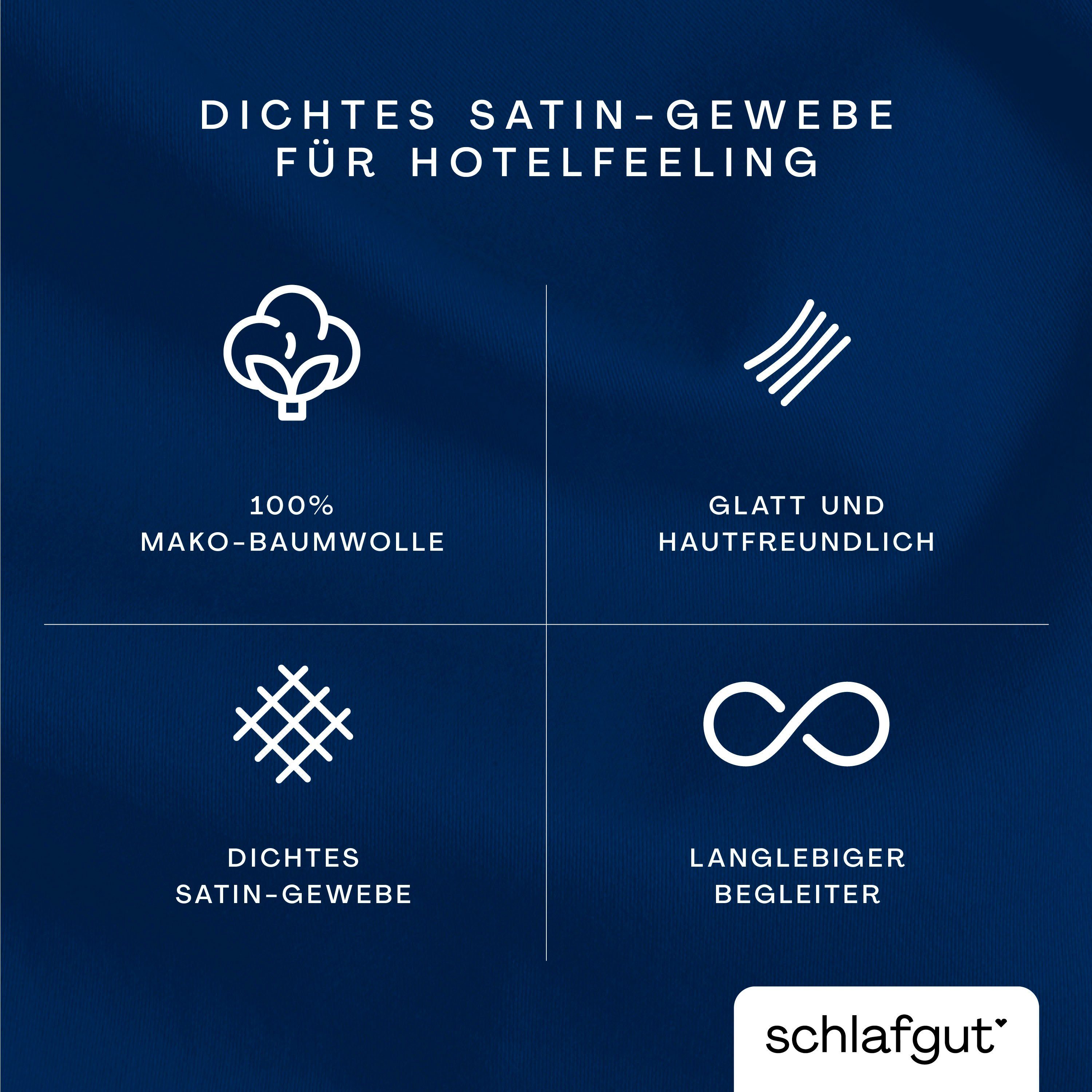 Schlafgut Dekbedovertrek Woven Satin bijzonder dicht geweven, mix & match: bijpassende kussenhoes verkrijgbaar (1 stuk)