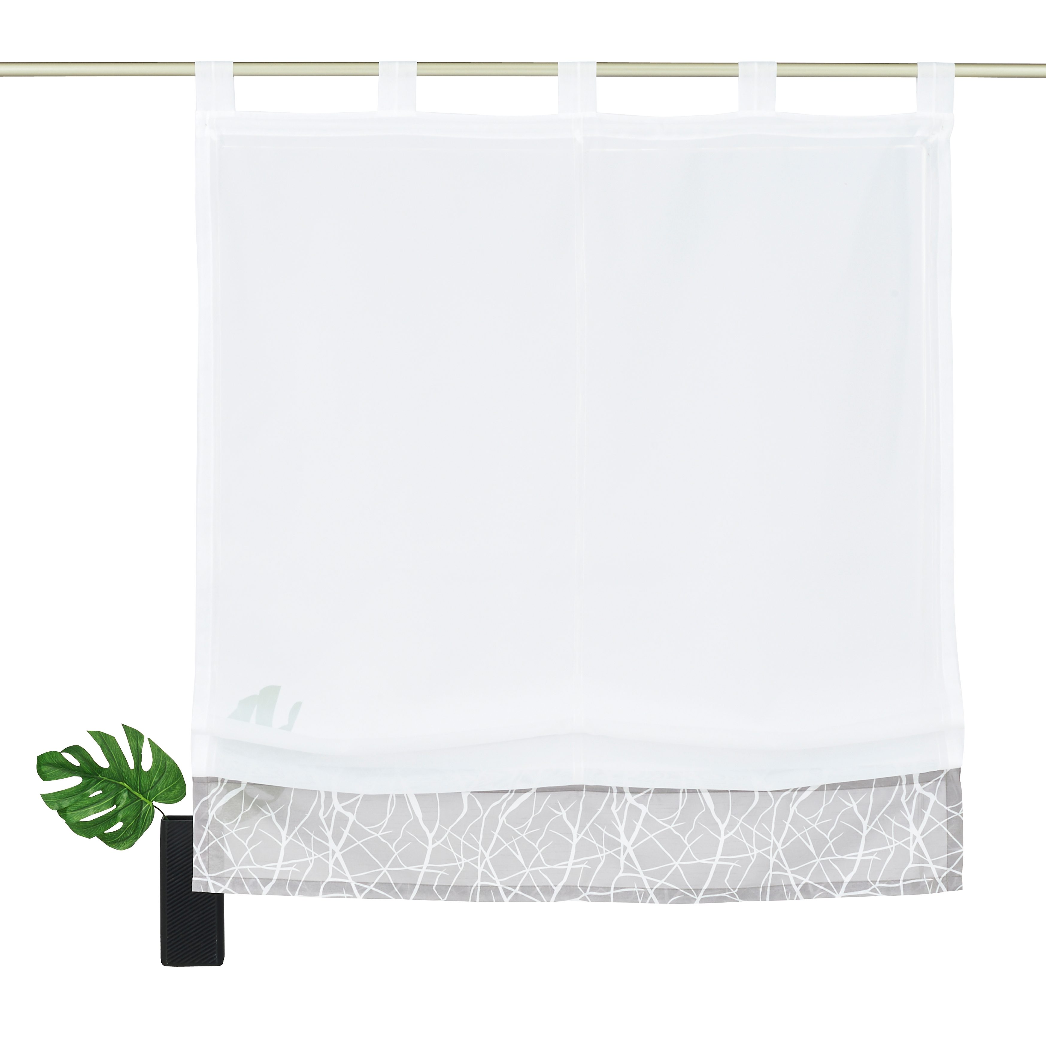 my home Romeins rolgordijn Camposa Transparant, voile, polyester (1 stuk)