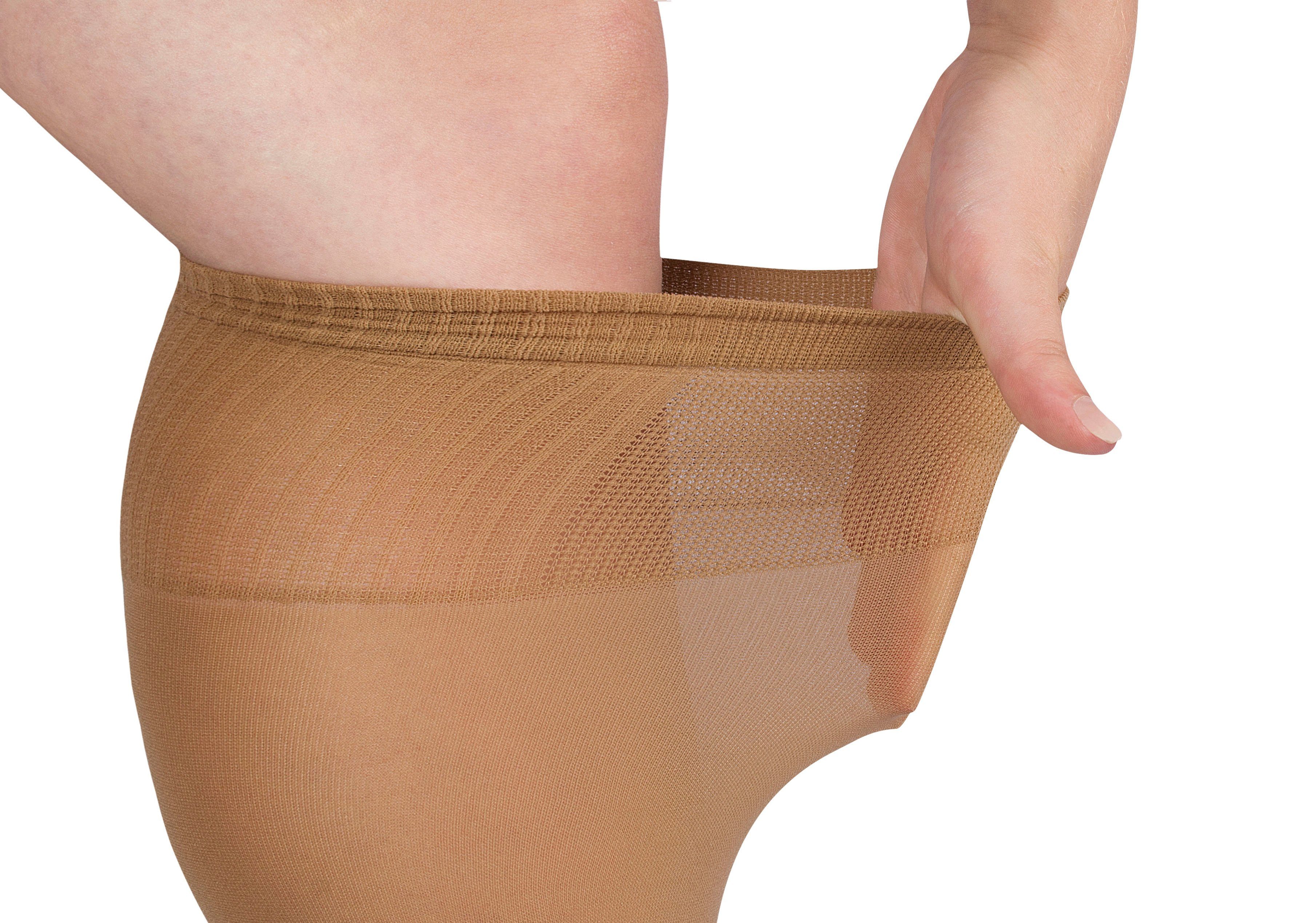 Janastyle Modekniekousen BIG fijne kniekousen met extra brede band voor een kuitomvang tot 56 cm, voor sterke kuiten (3 paar)
