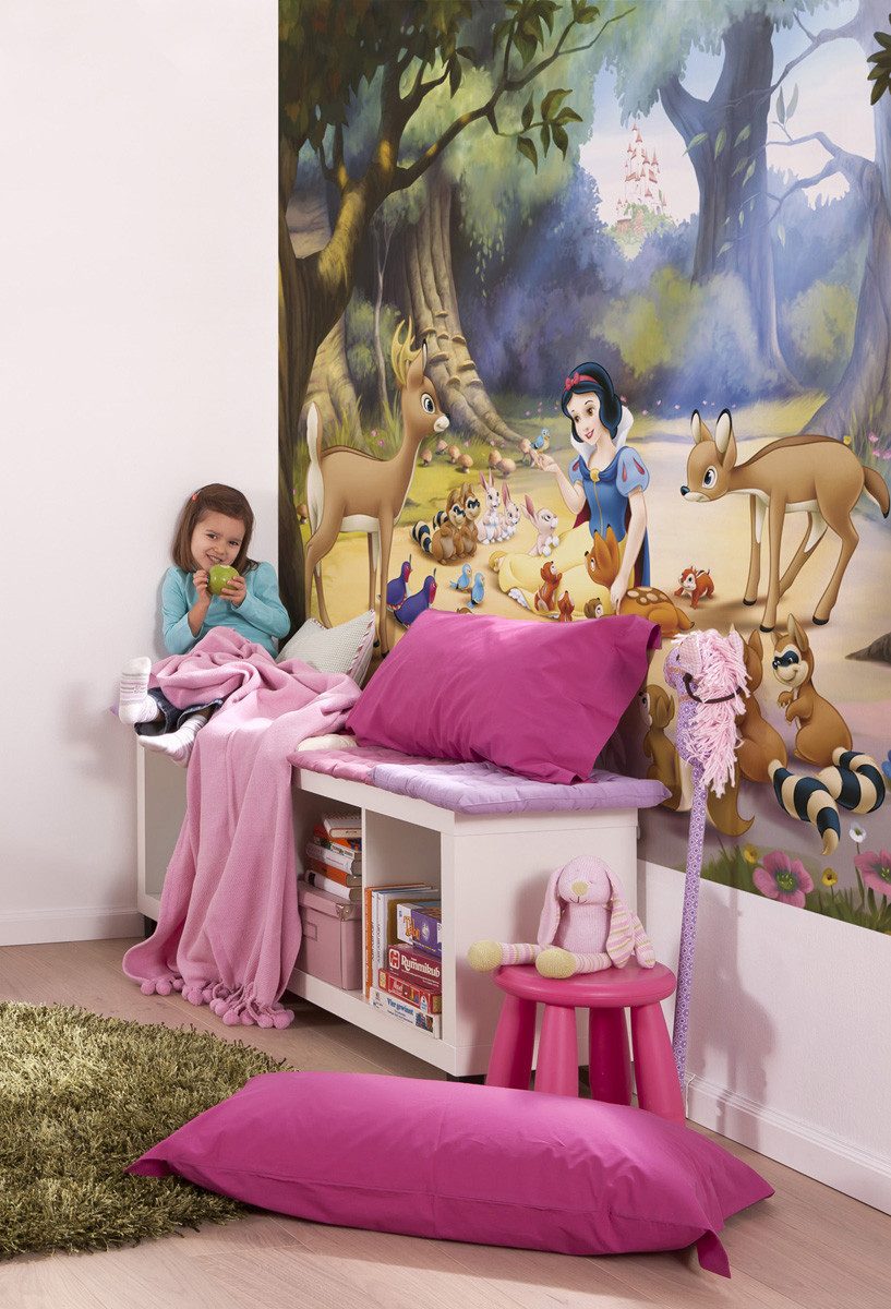 Komar Fotobehang Sneeuwwitje 24 ijsblokjes, flexibele bodem, dicht, lekvrij, vaatwasserbestendig (1 stuk) fotobehang multicolor