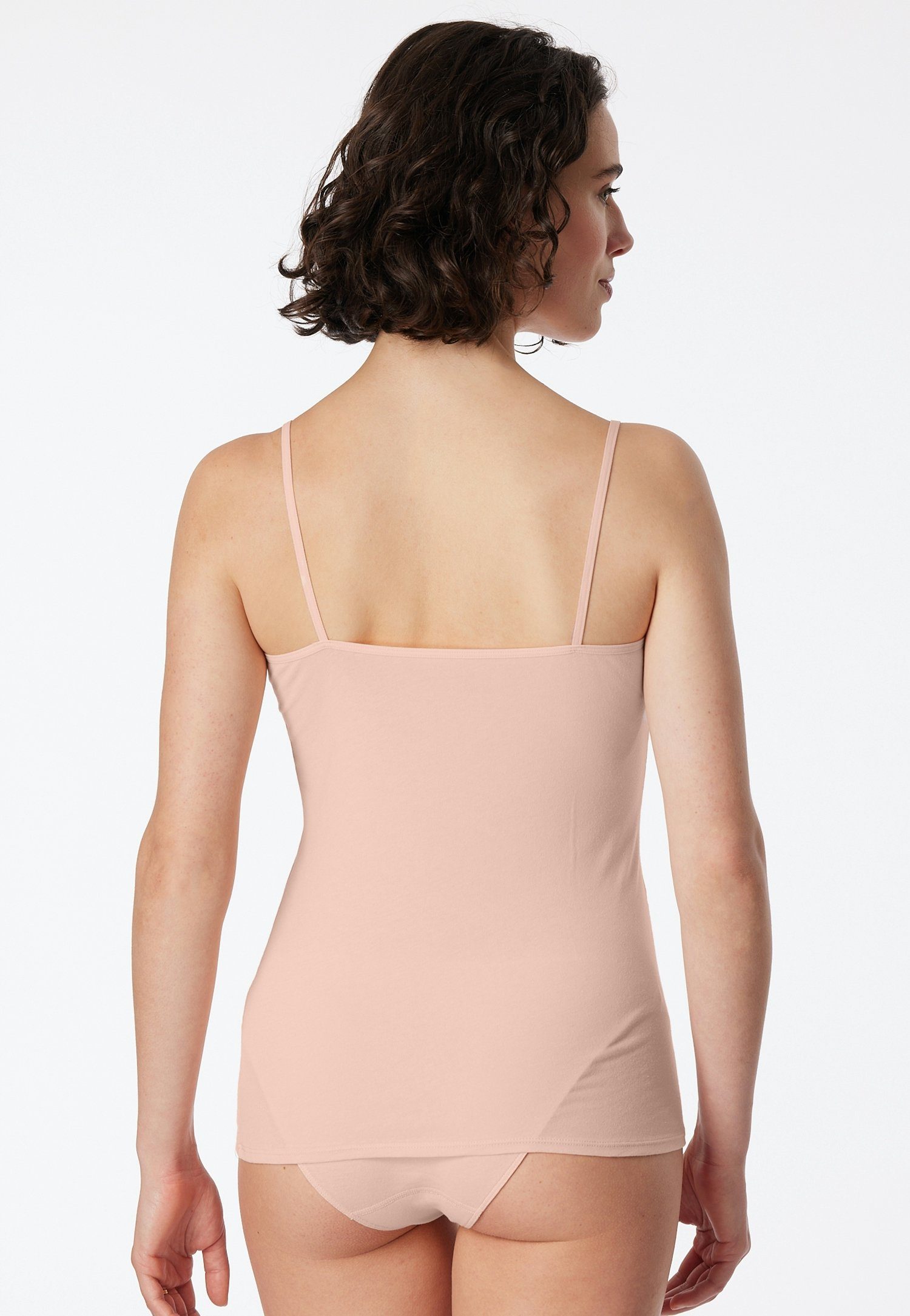 Schiesser Top met spaghettibandjes Cotton Lace met feminine kantband bij de decolleté (2-delig, Set van 2)