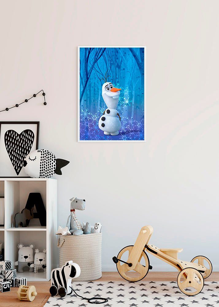 Komar Wanddecoratie Frozen Olaf crystal Wanddecoratie voor de kinderkamer - zonder lijst (1 stuk)