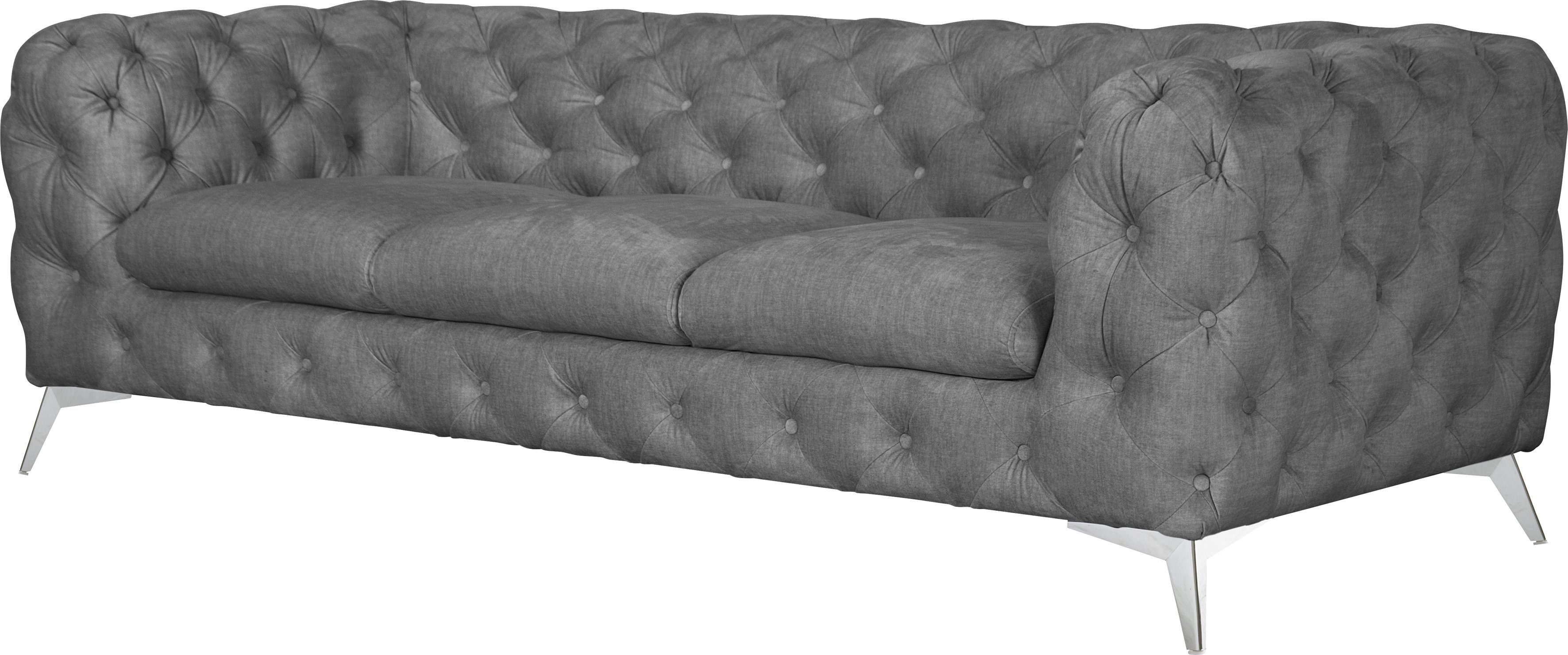 Leonique Chesterfield-bank Glynis luxueuze capitonnage, moderne chesterfield look, kleur van de poten ter keuze