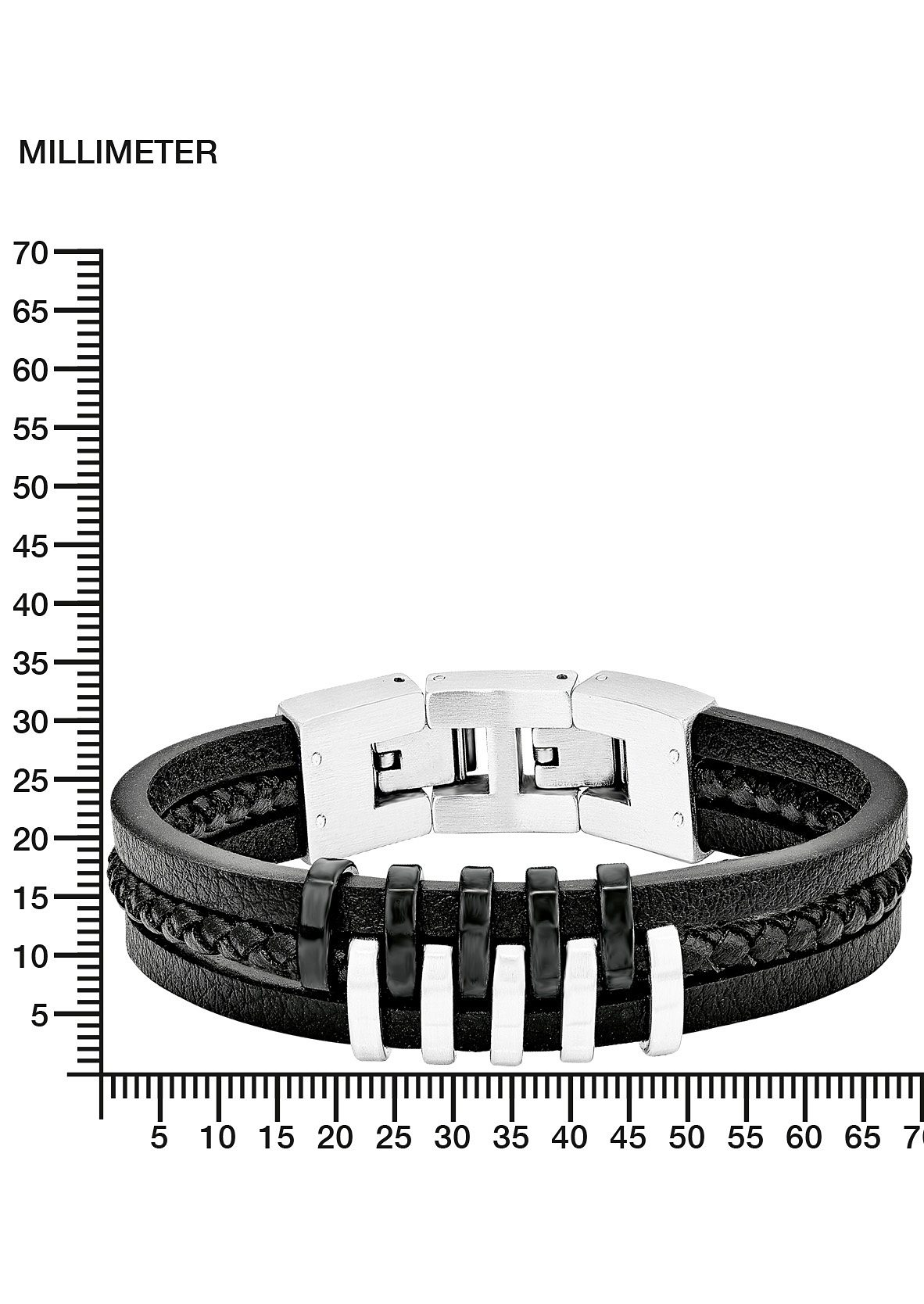 s.Oliver Leren armband SO1380x1 540643 met zirkoon (synthetisch)