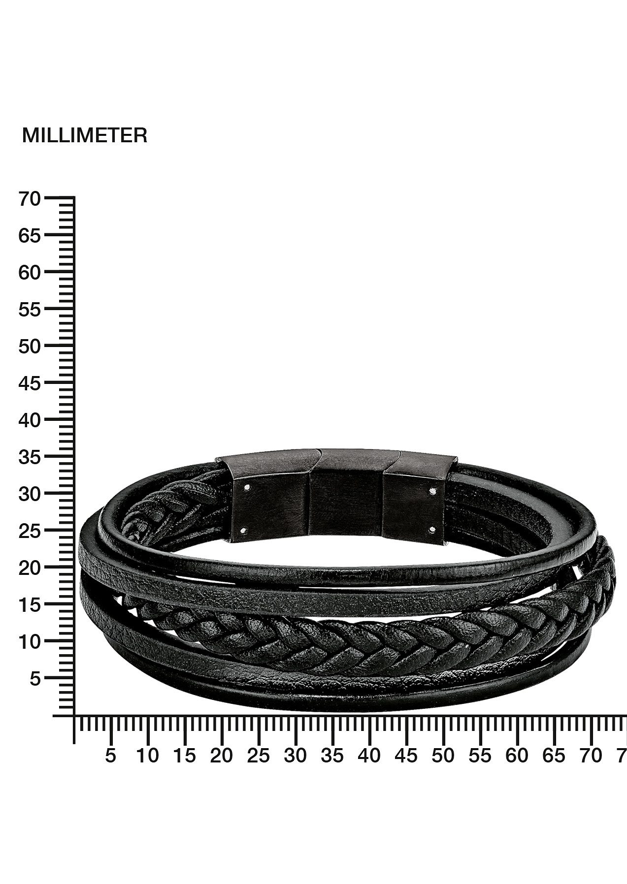 s.Oliver Leren armband 9038244 met zirkoon (synthetisch)
