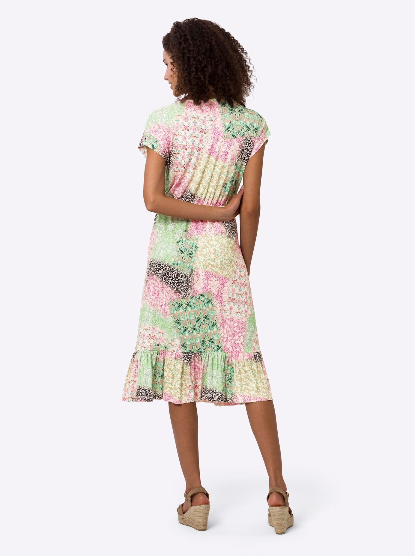 heine Jerseyjurk Gedessineerde jurk