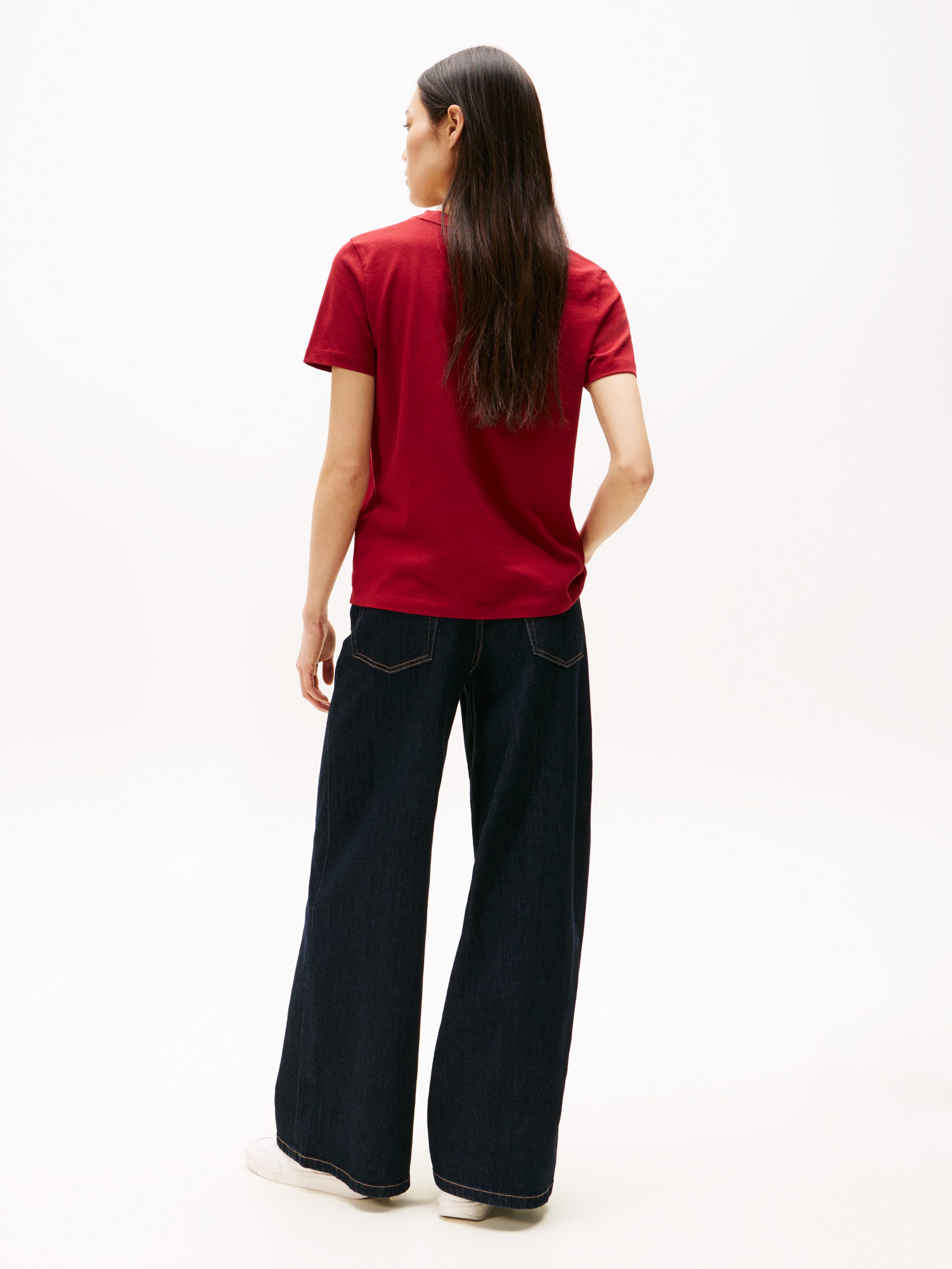 Tommy Hilfiger T-shirt REG CORP LOGO C-NK met logo en borduursel
