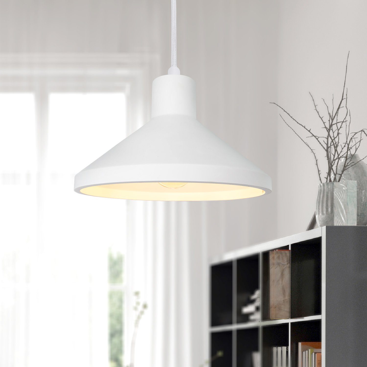 Paco Home Hanglamp SUBORBIA Led, E27, lamp voor woonkamer eetkamer keuken, in hoogte verstelbaar