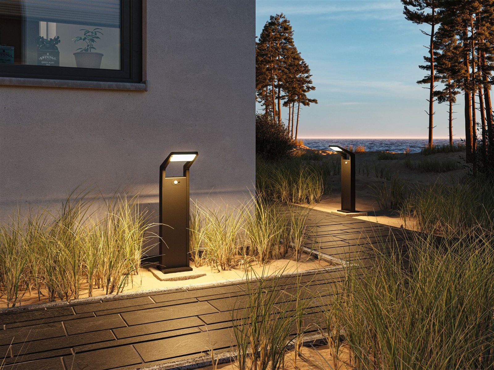 Paulmann Led-bolderlamp Juntea IP44 585mm 3000K 11W 900lm 230V Antraciet Aluminium (1 stuk)