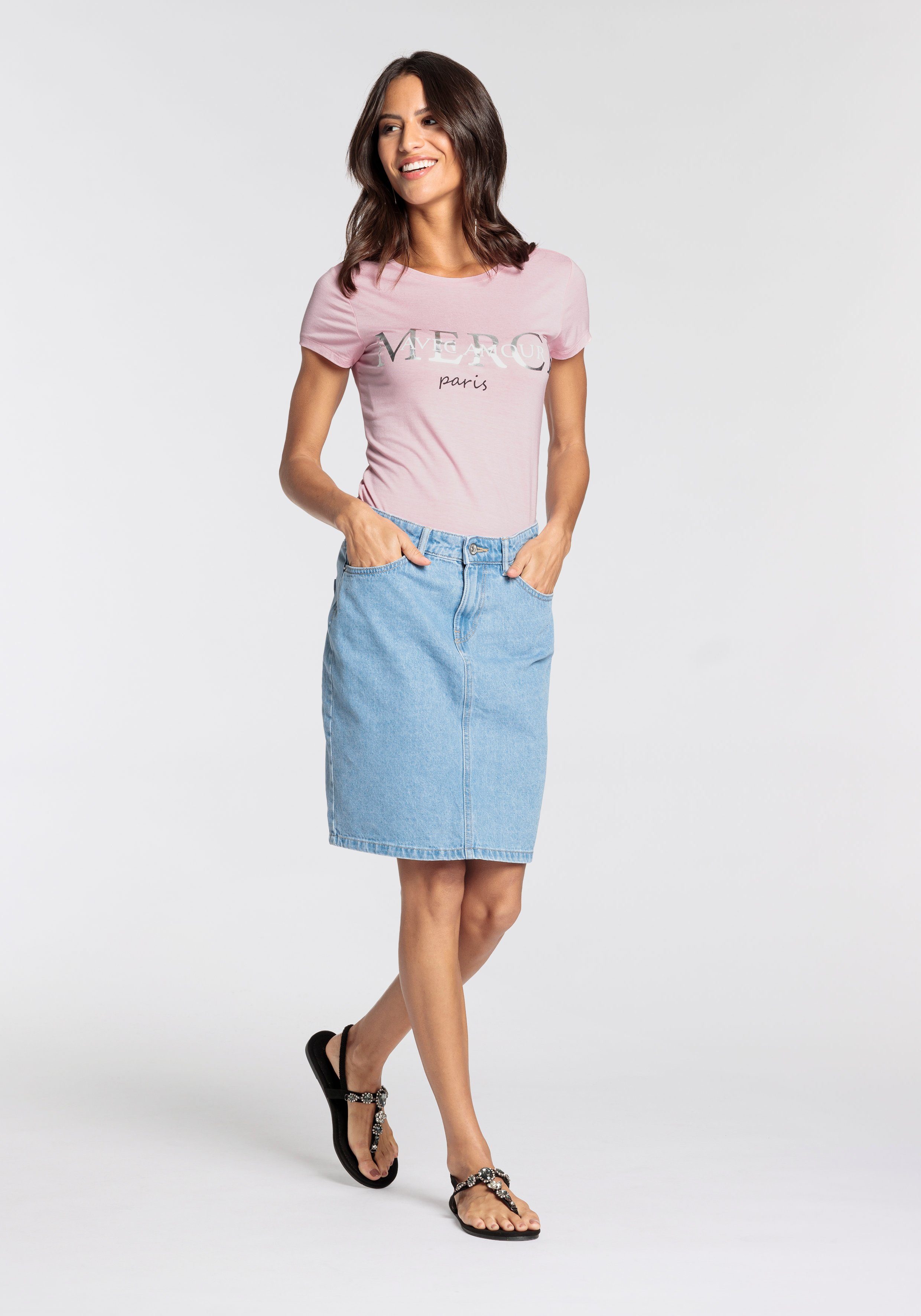 Melrose T-shirt met elegante opdruk - nieuwe collectie