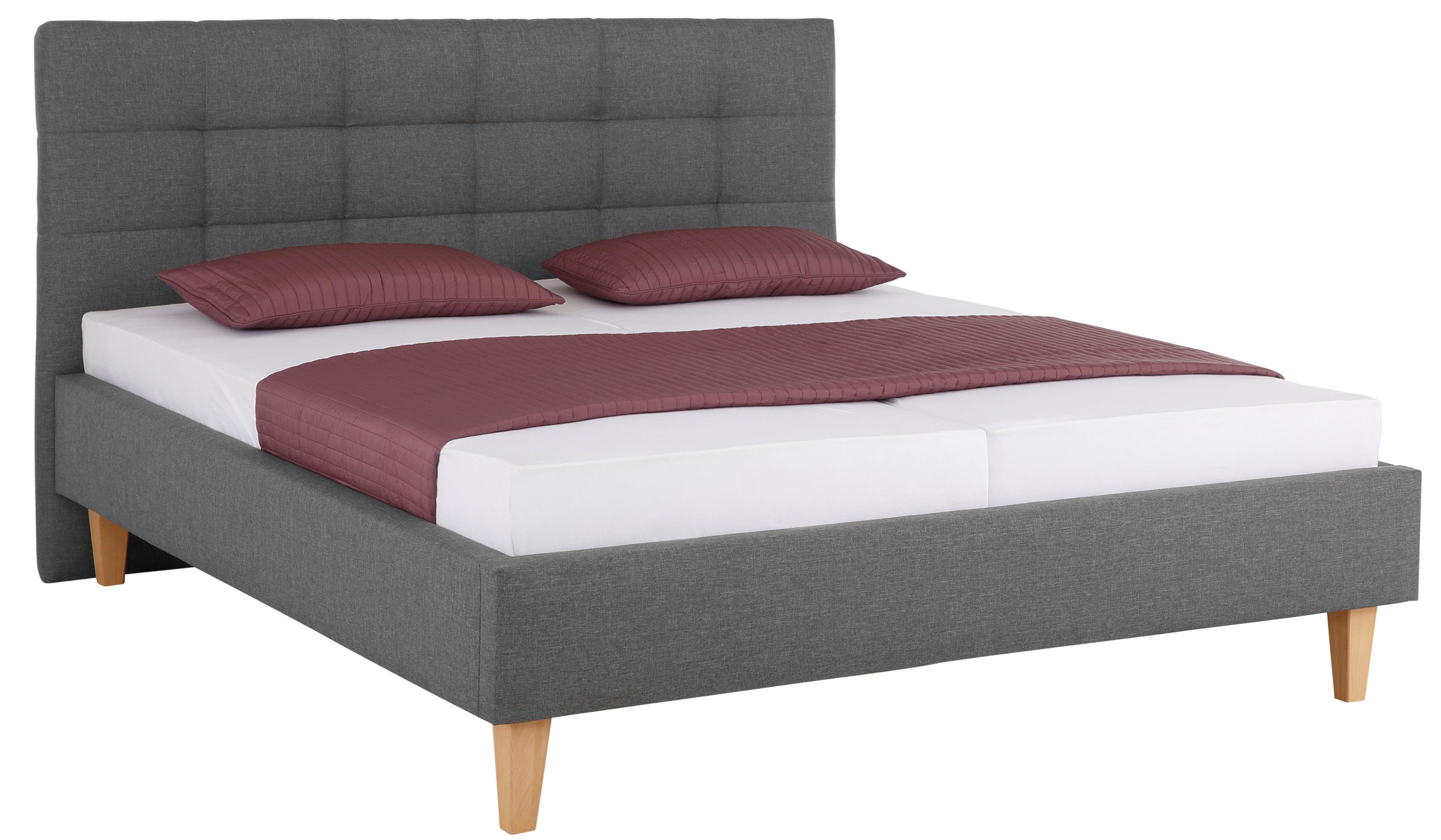 Maintal Gestoffeerd bed Tom in 4 breedten, zonder matras of met koudschuim resp. binnenveringsmatras