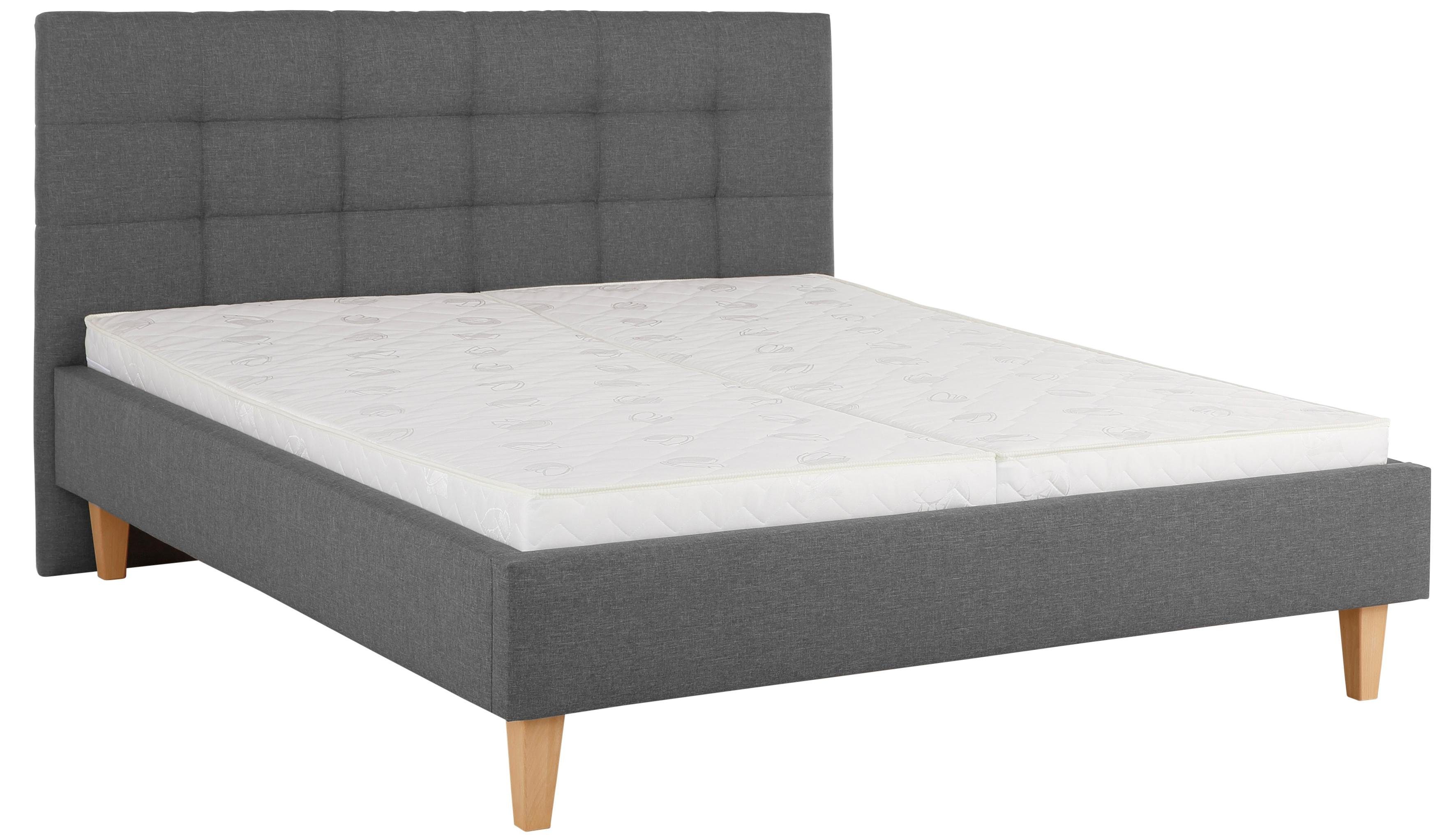 Maintal Gestoffeerd bed Tom in 4 breedten, zonder matras of met koudschuim resp. binnenveringsmatras