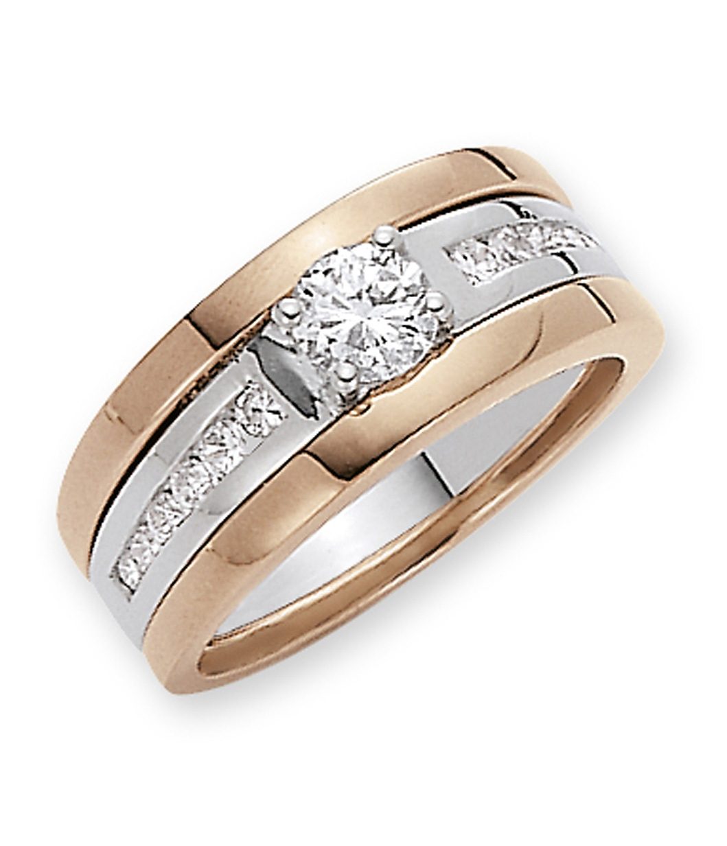 Firetti Ringenset Multipack sieraden cadeau zilver 925 vinger ringen (set, 3-delig) dames ringen maat 16 goud