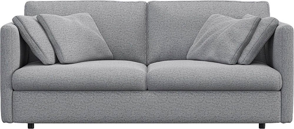 flexlux 2,5-zitsbank lovane zacht en zeer comfortabel, grote zitdiepte op koudschuim, inclusief sierkussen grijs
