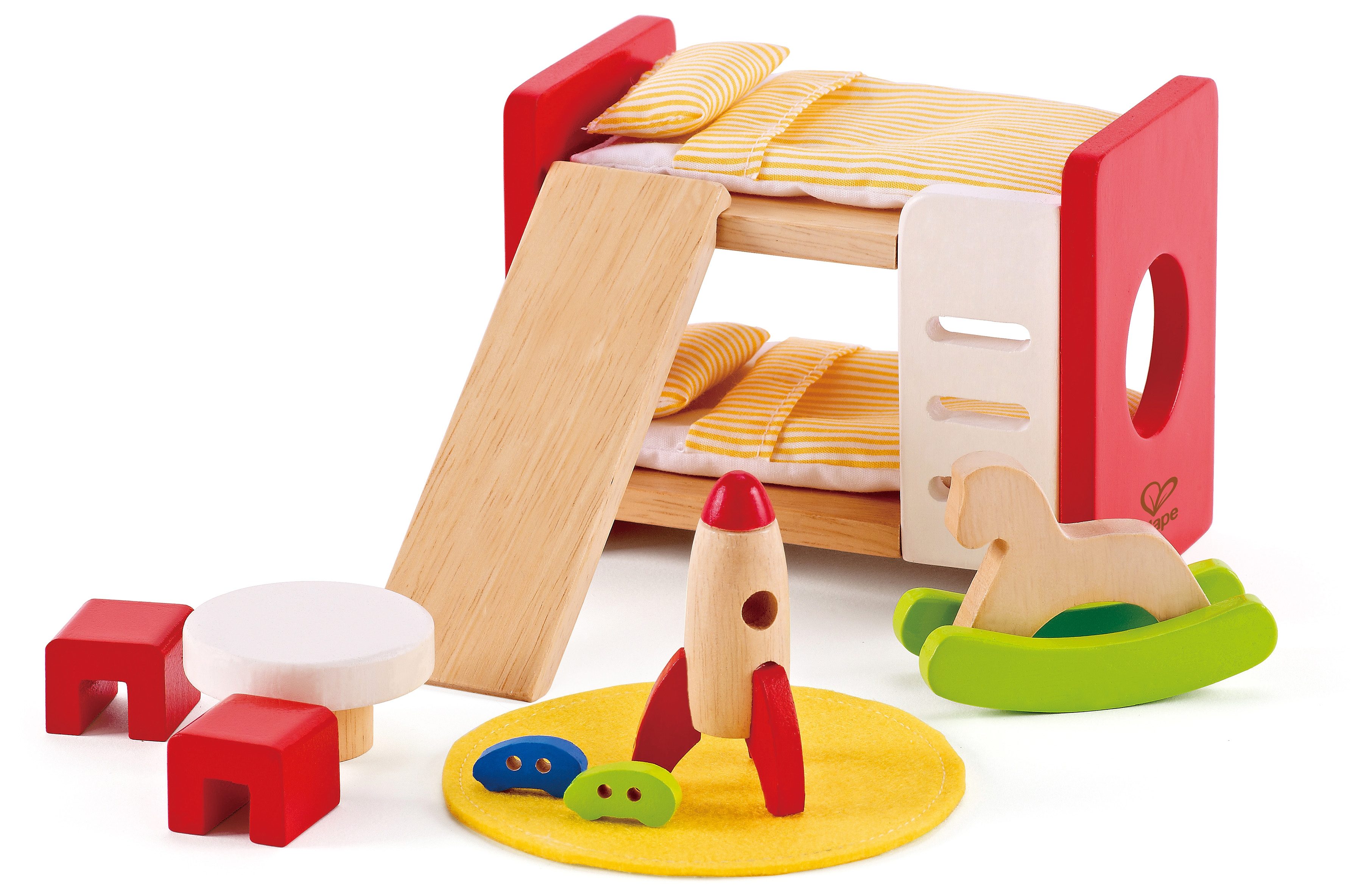 Hape Poppenhuismeubelen Kinderkamer (set, 14-delig)