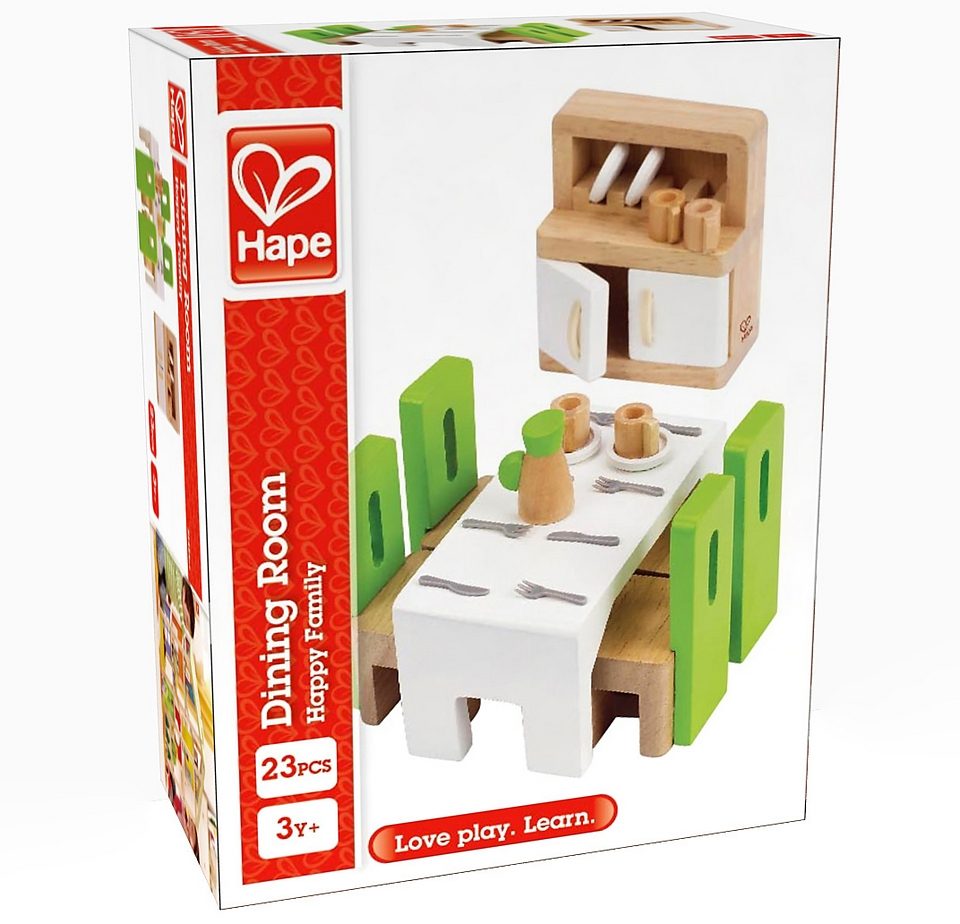 Hape Poppenhuismeubelen Eetkamer (set, 23-delig)