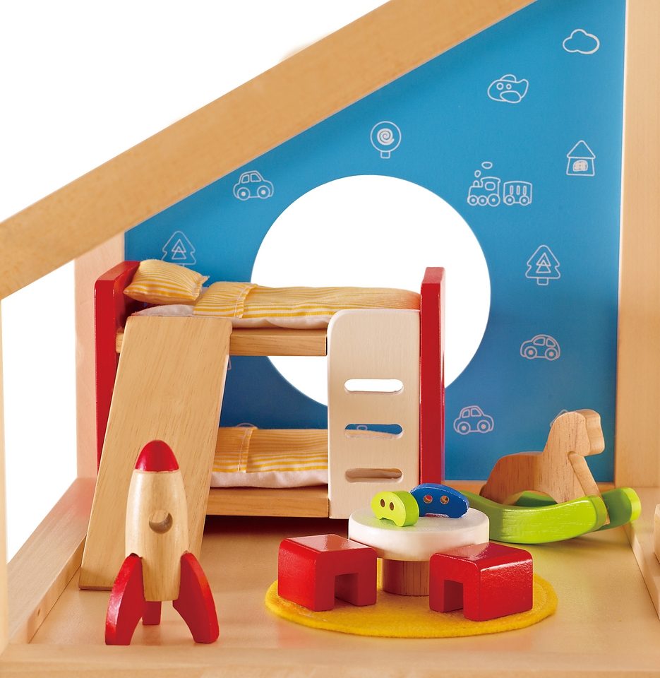 Hape Poppenhuismeubelen Kinderkamer (set, 14-delig)