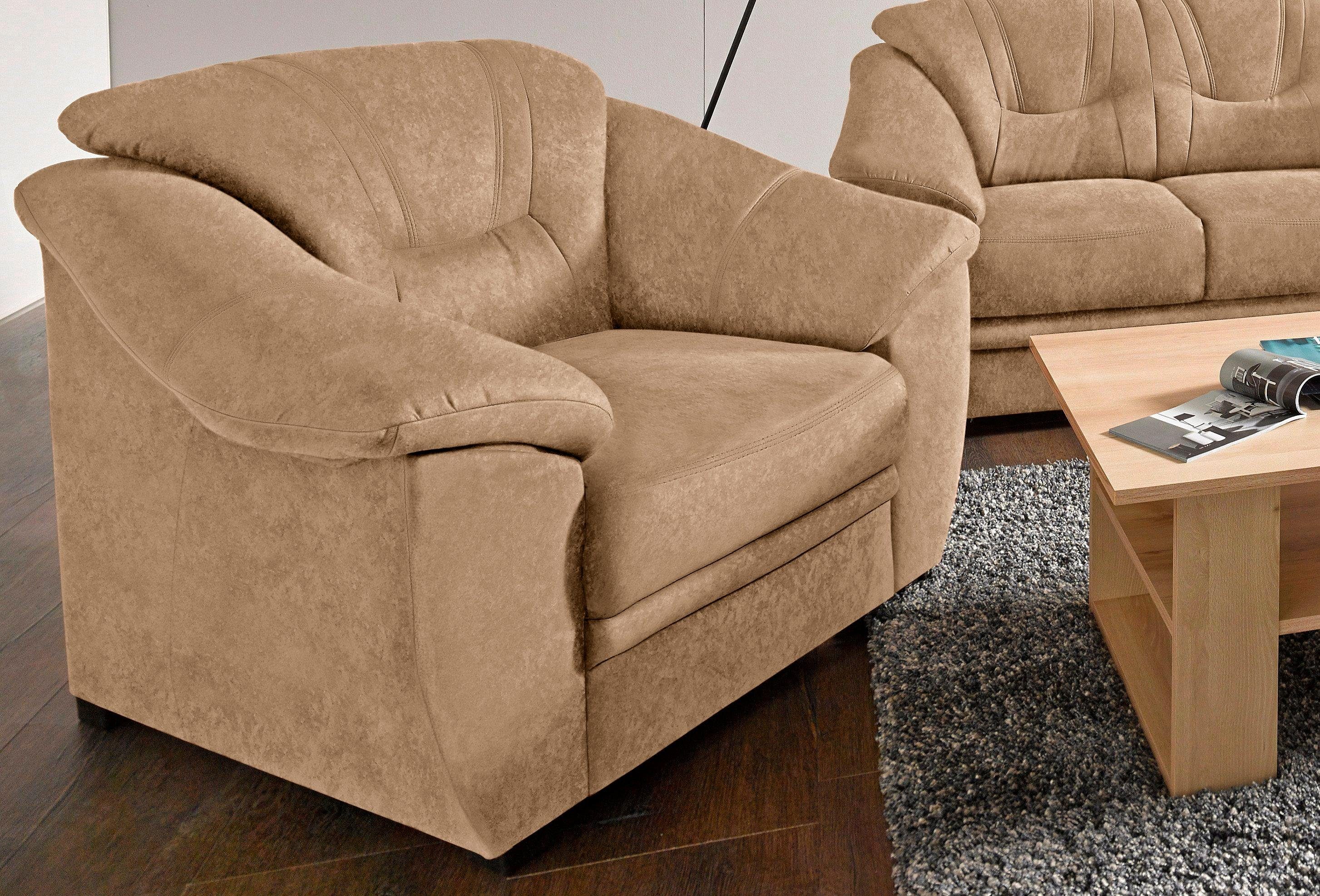 sit&more Fauteuil Savoni fauteuils maat Luxe-microvezel ALTARA NUBUCK bruin