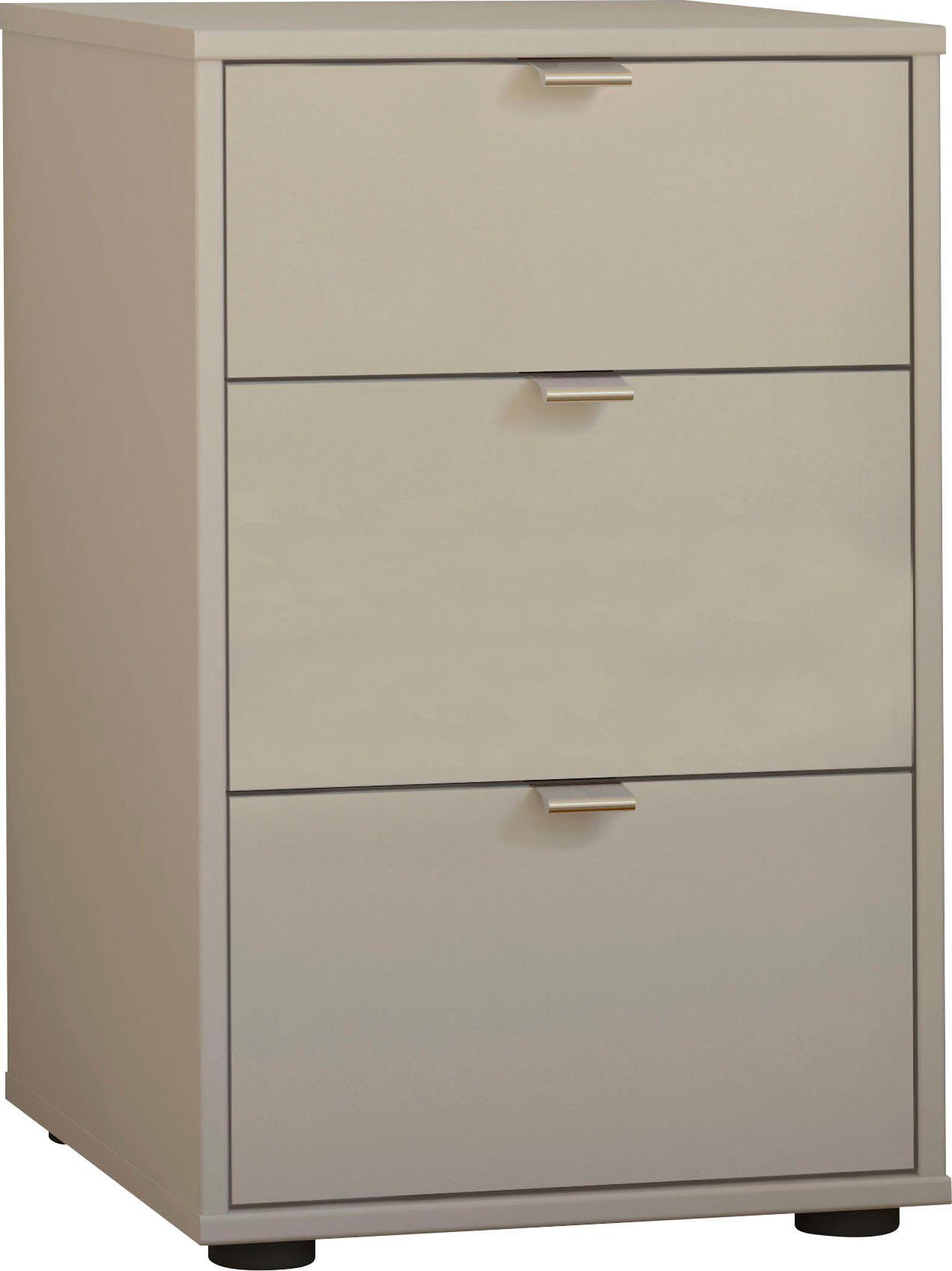 WIEMANN Nachtkastje Nizza voorgemonteerd, met soft-closetechniek en glazen front (set, 2 stuks)