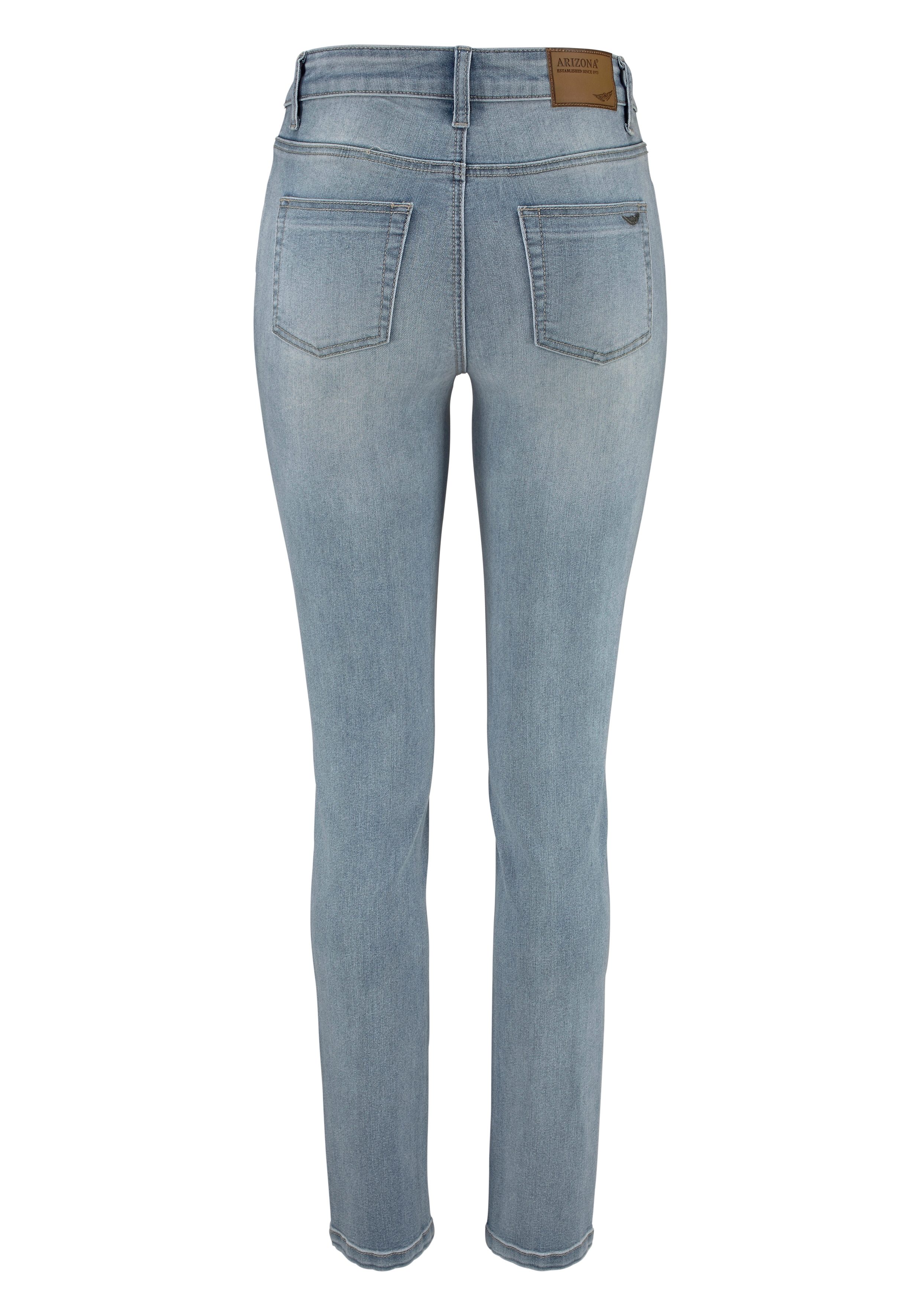 Arizona Slim fit jeans Shaping strakke pasvorm, skinny jeans, used-look-wassing, hoge taille