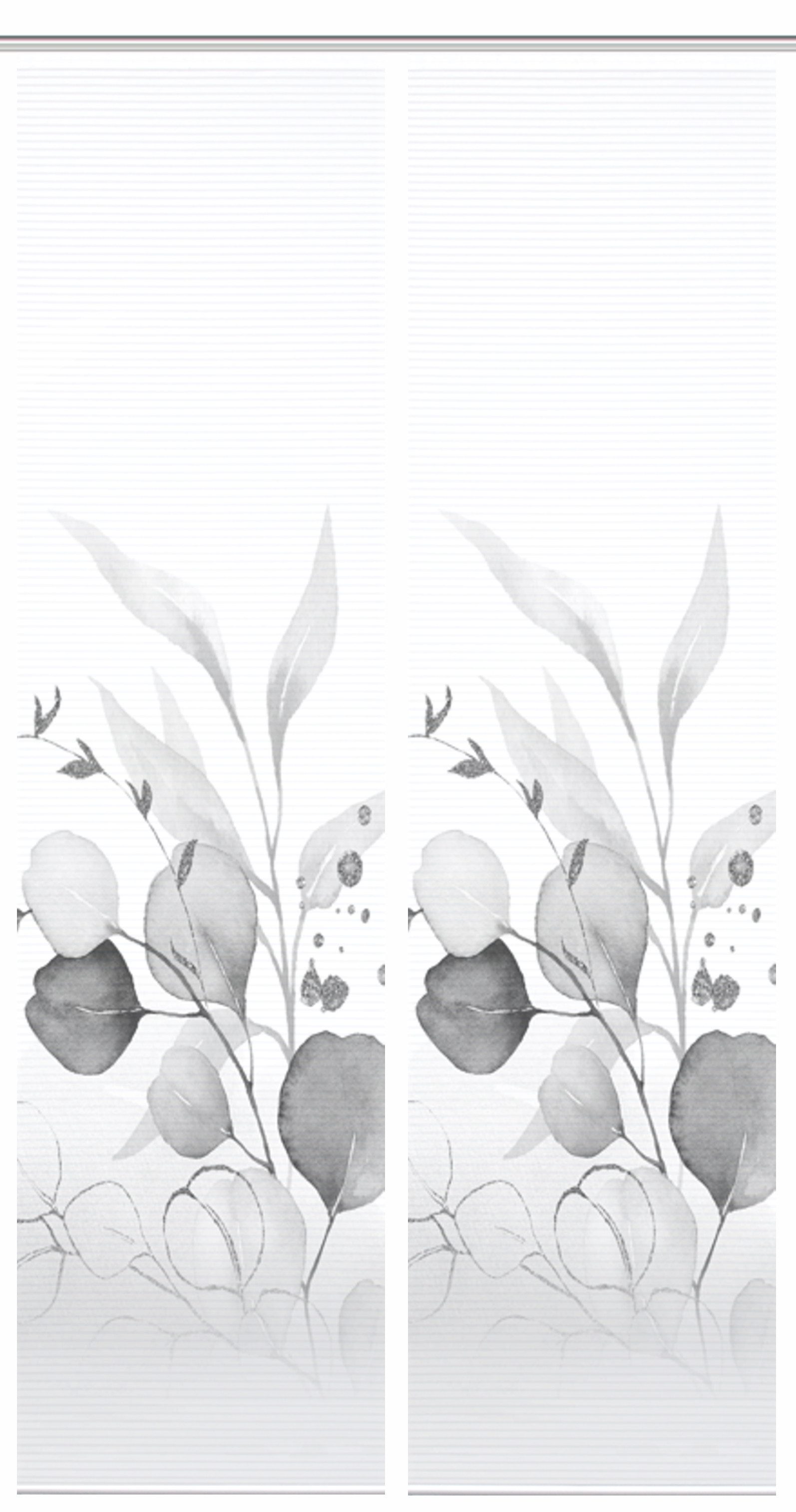 HOME in green Paneelgordijn ABANIO SET DIGITALE PRINT, BAMBOELOOK GERECYCLED (2 stuks)