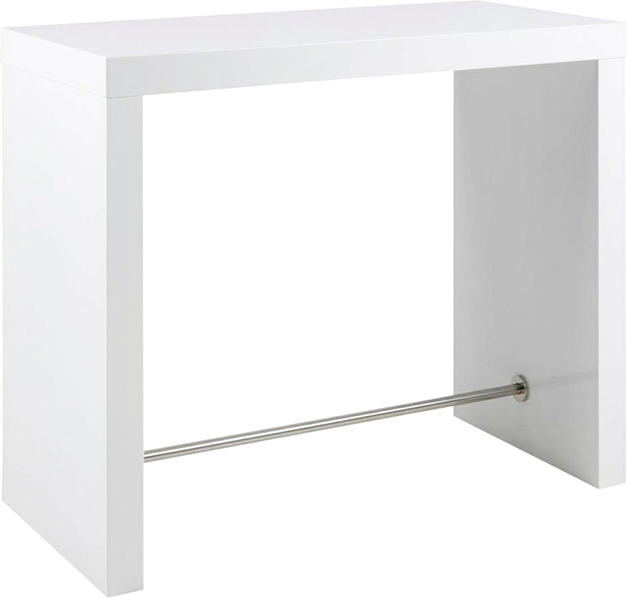 SalesFever Bartafel Met dwarsverbinding van roestvrij staal in chroom-look