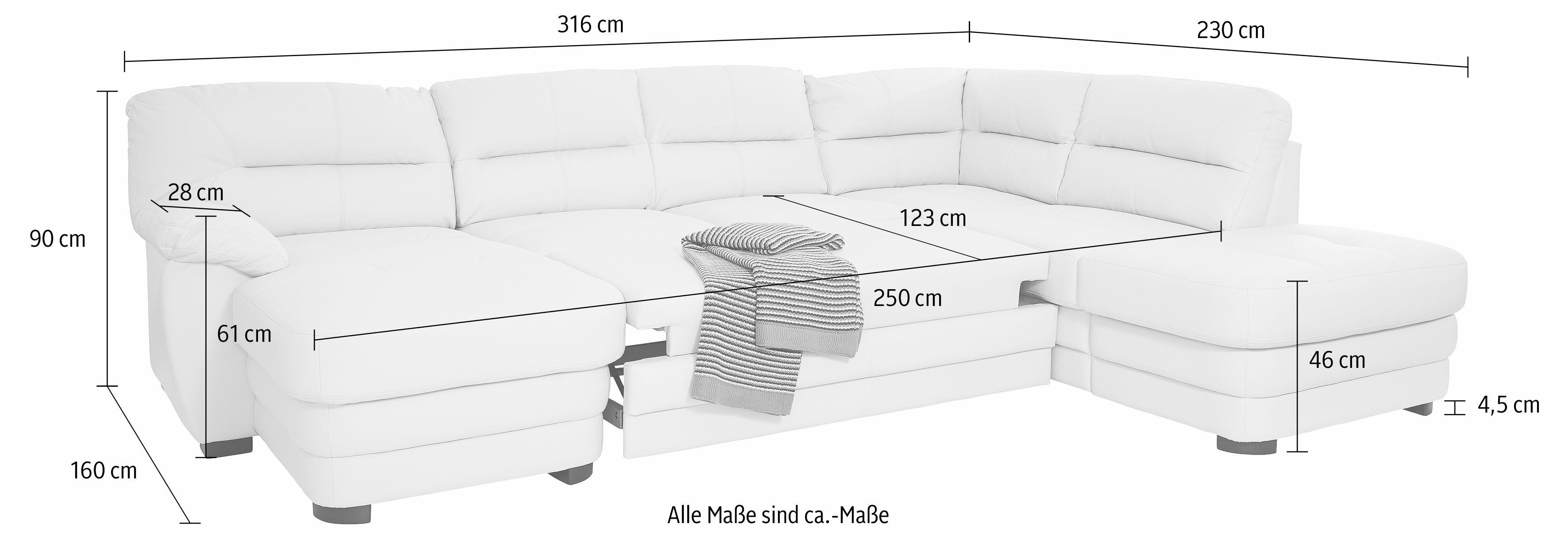 COTTA Zithoek Royale U-vorm optioneel met slaapfunctie