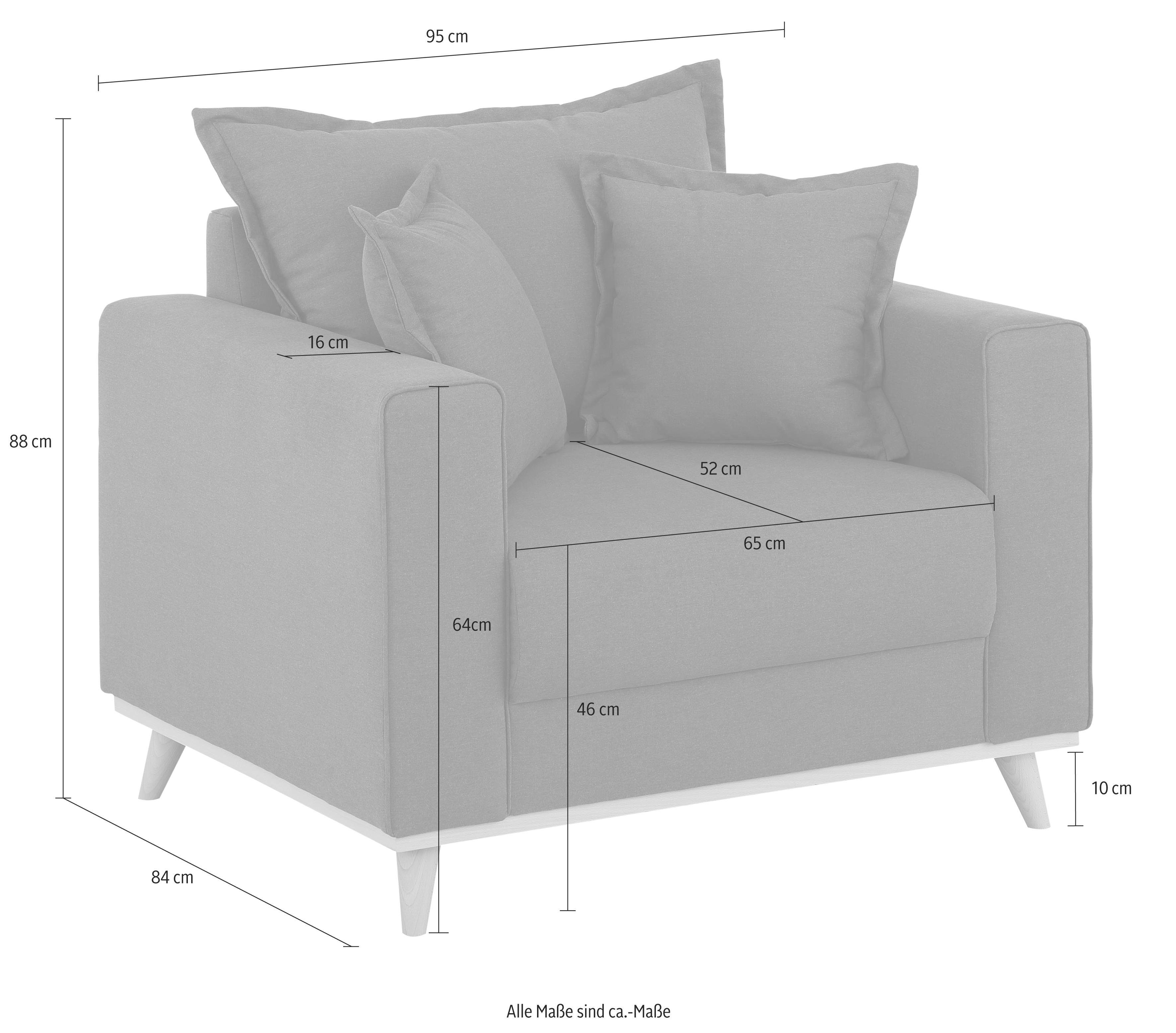 Home affaire Fauteuil EDINA ook in katoenmix-overtrekstof, in scandinavische stijl