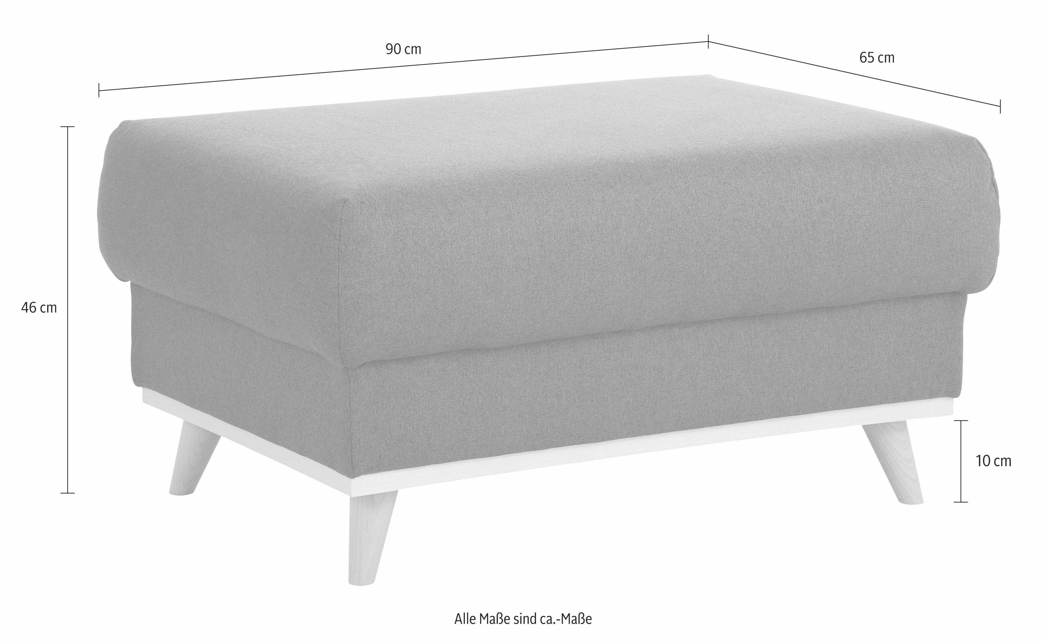 Home affaire Hocker EDINA ook in katoenmix-overtrekstof, in scandinavische stijl