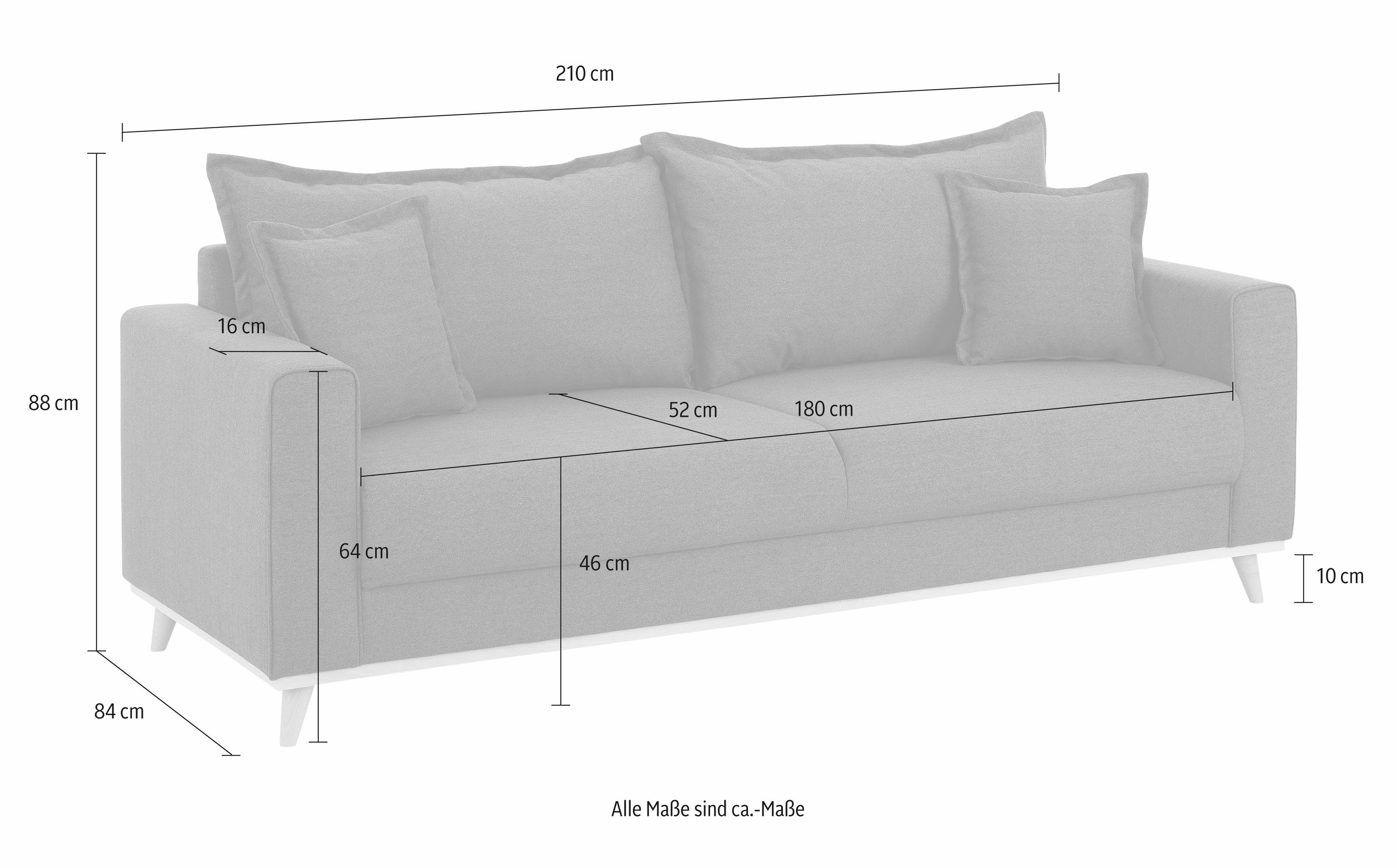 Home affaire 3-zitsbank EDINA ook in katoenmix-overtrekstof, in scandinavische stijl