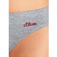 s.oliver red label beachwear bikinibroekje met logoprint opzij (3 stuks) grijs