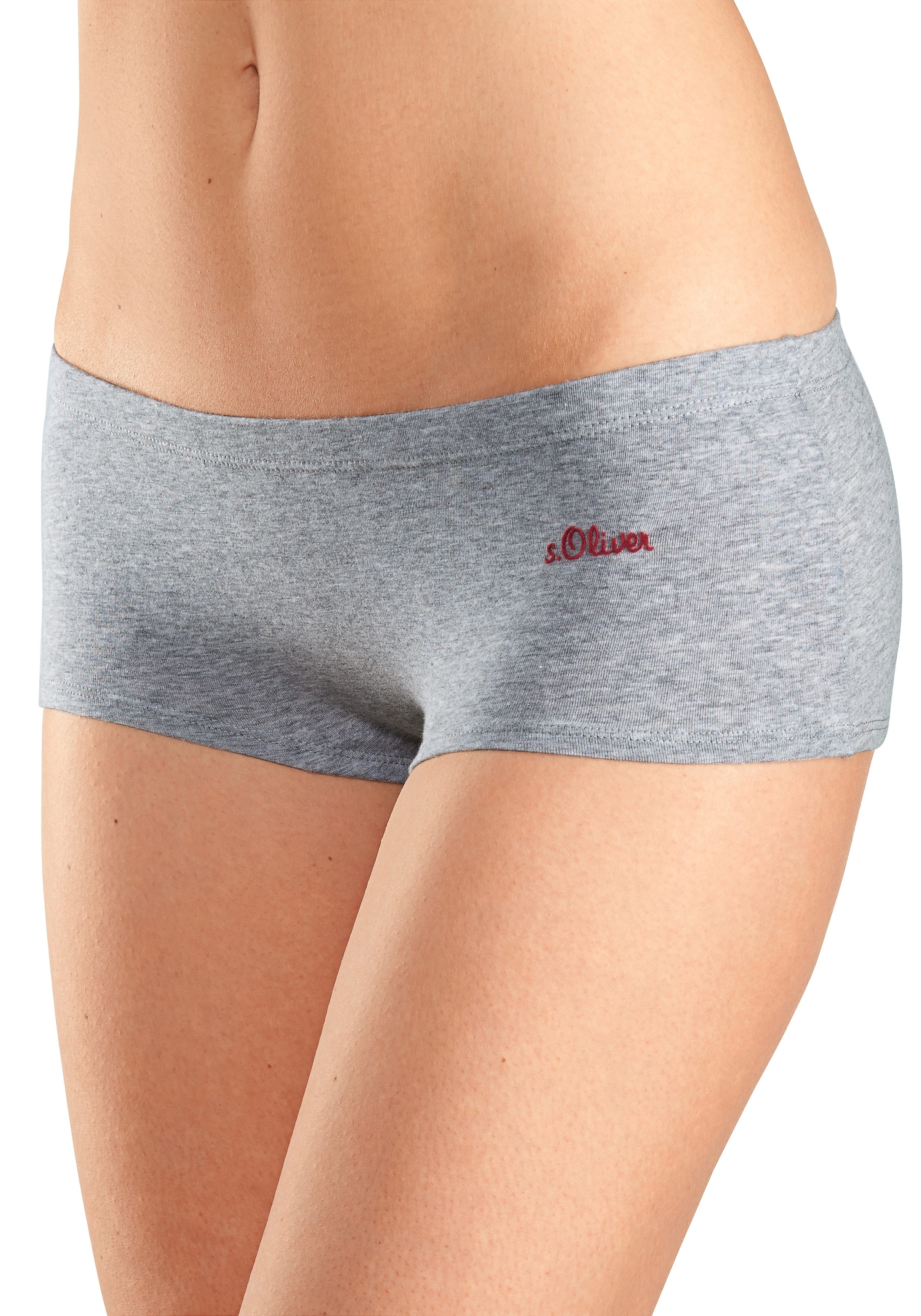 s.Oliver RED LABEL Beachwear Hipster elastische katoenkwaliteit (3 stuks)
