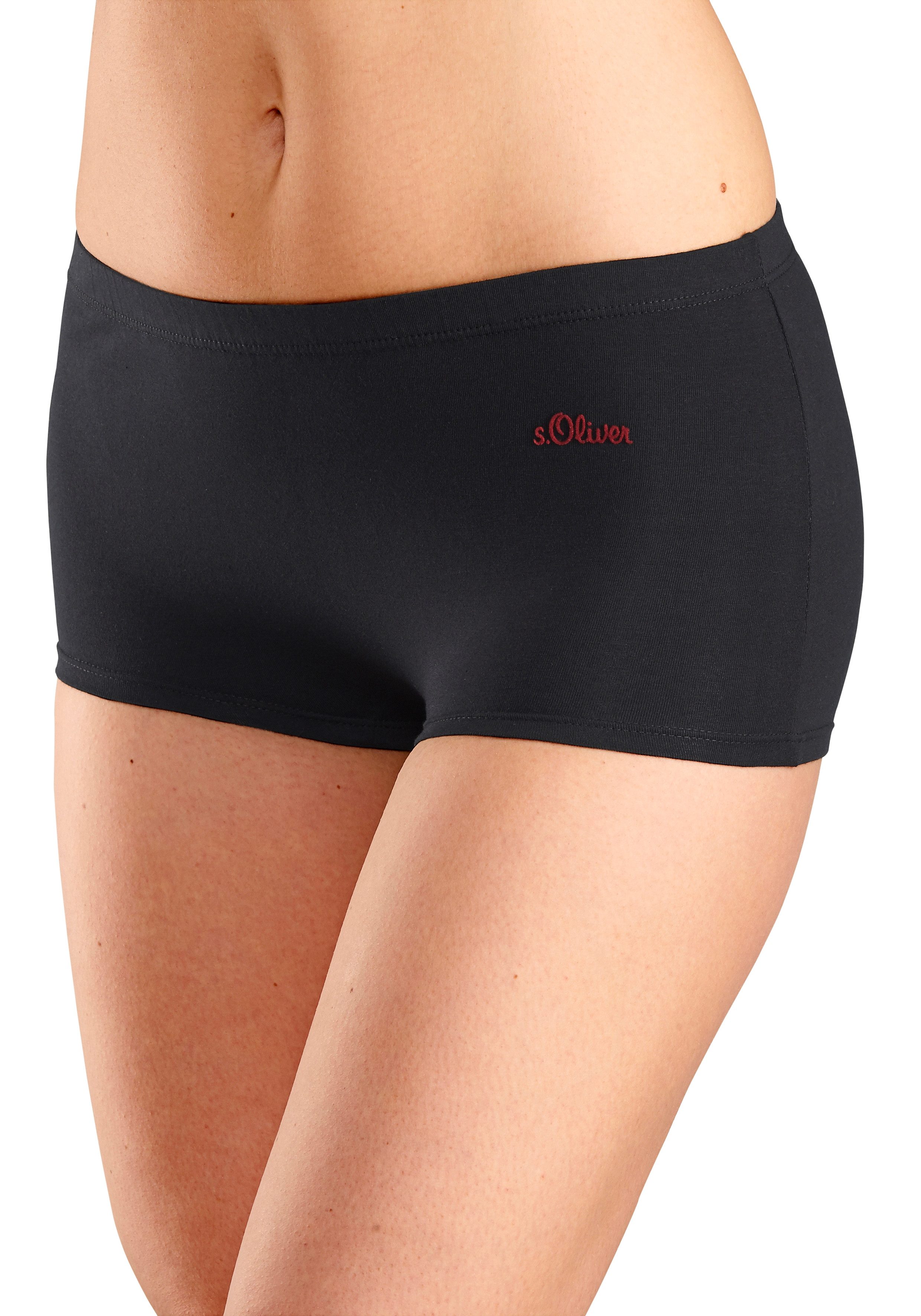s.Oliver RED LABEL Beachwear Hipster elastische katoenkwaliteit (3 stuks)