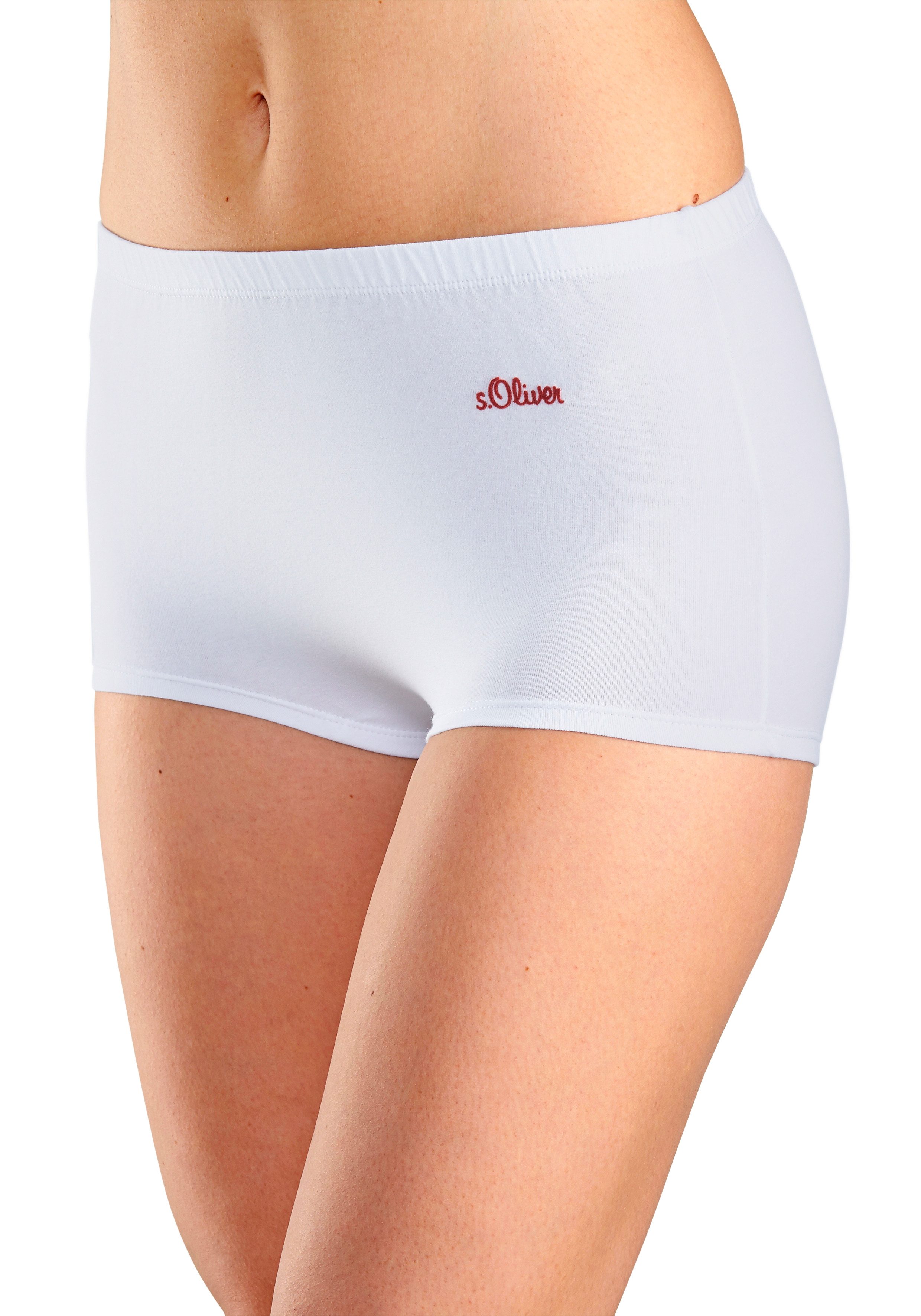 s.Oliver RED LABEL Beachwear Hipster elastische katoenkwaliteit (3 stuks)