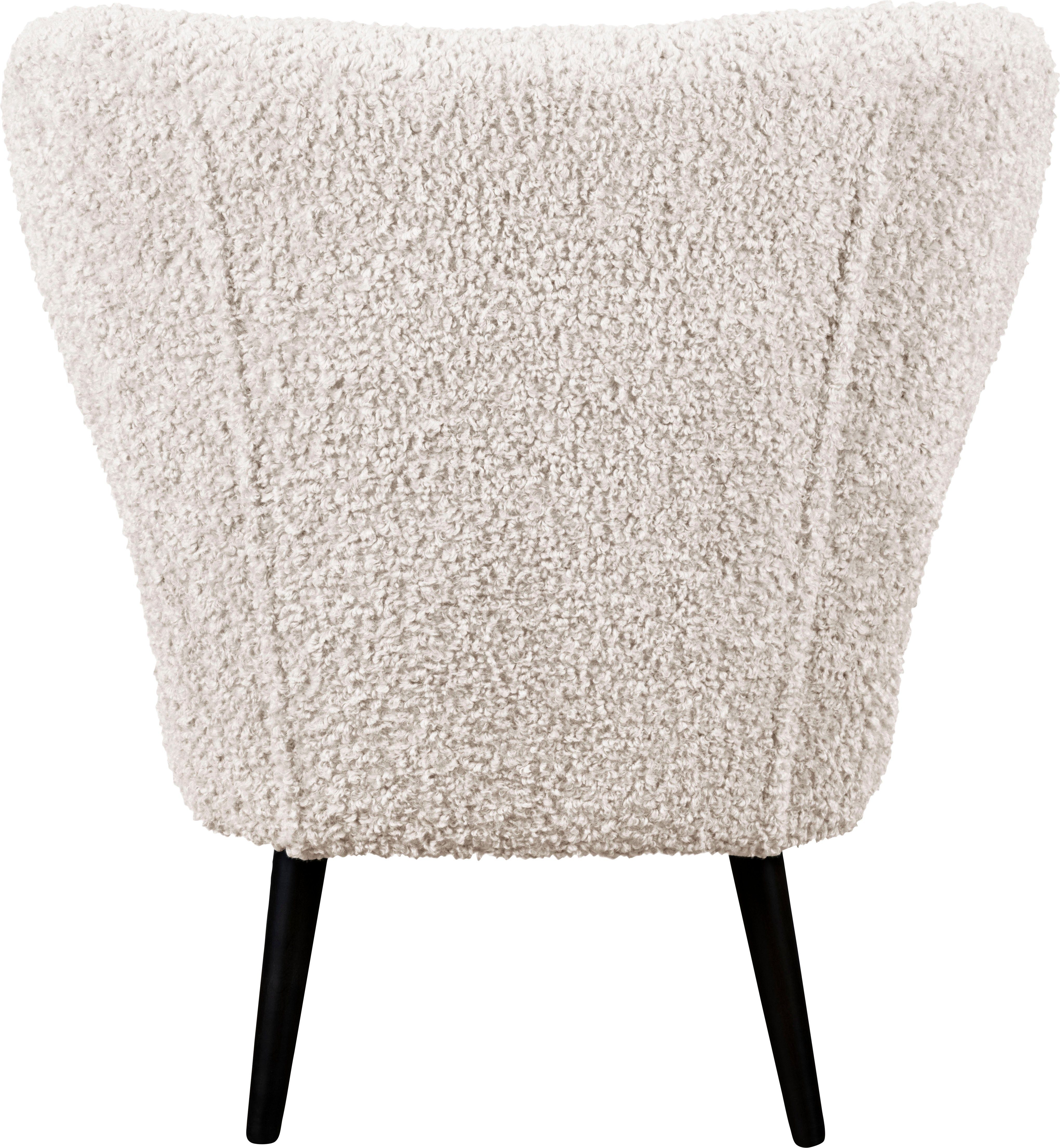 LeGer Home by Lena Gercke Fauteuil Dinah Knoopdetails op de achterkant, naar keuze met of zonder poef/voetenbank