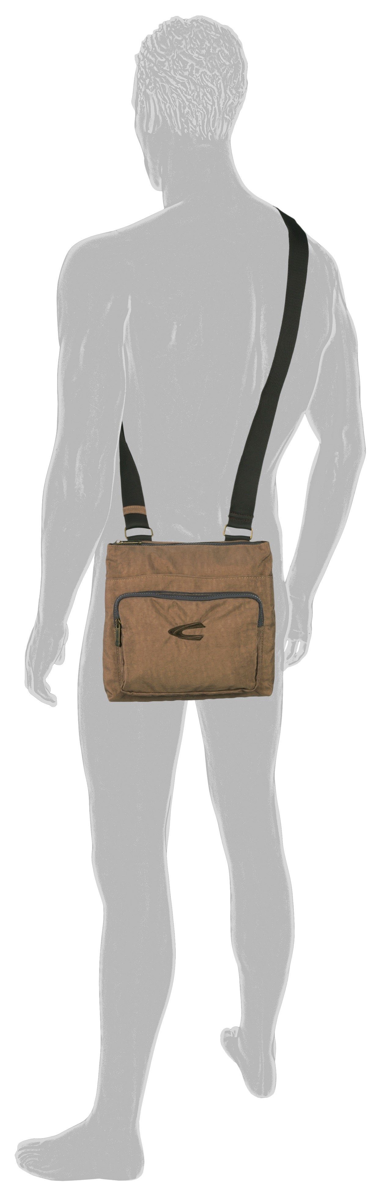 camel active Schoudertas Journey van licht robuust nylon, functioneel perfect voor alle levensomstandigheden