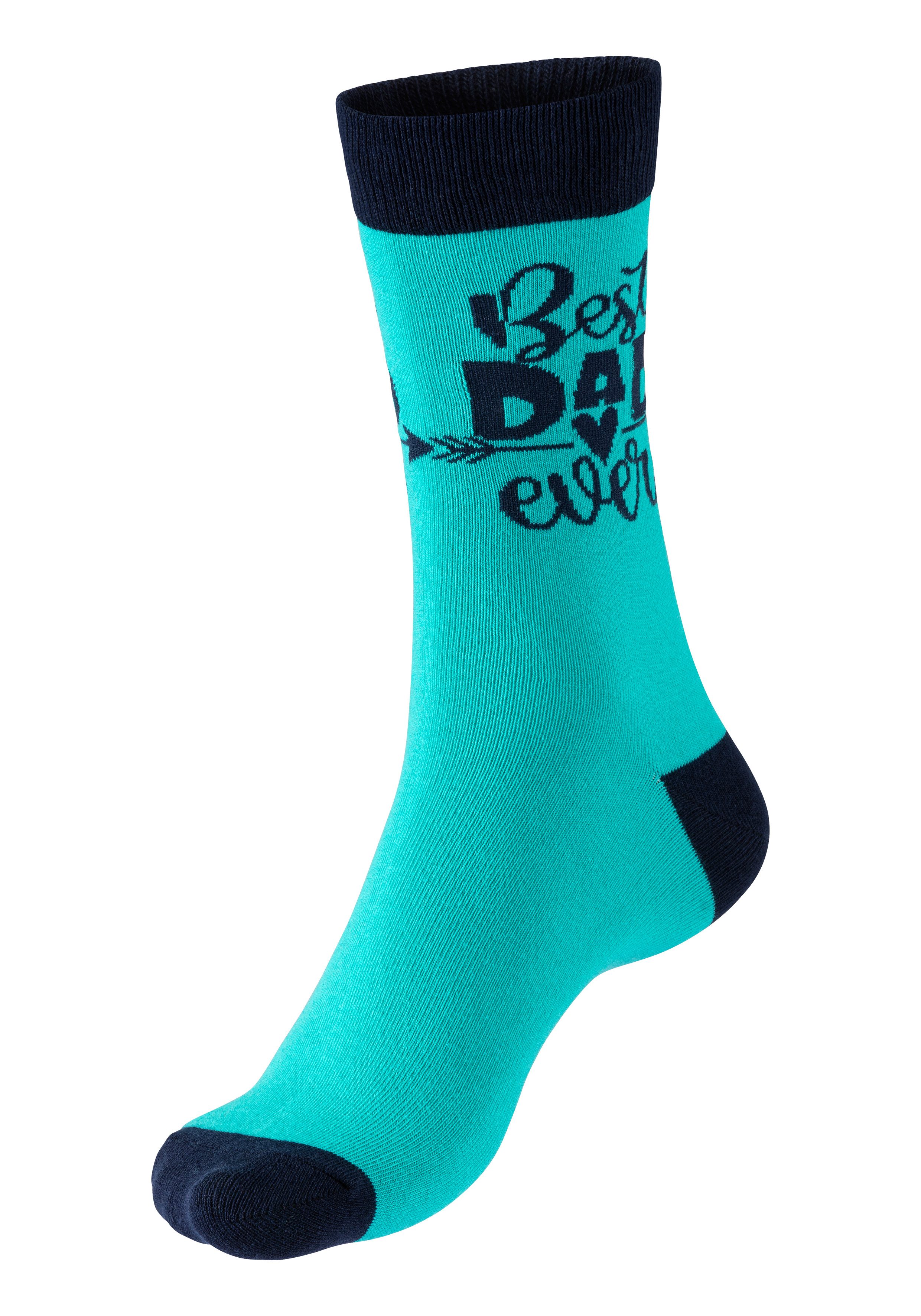 Apollo Sokken Cadeau-doos Super-Papa of Beste Papa verschillende kleuren designs, perfect voor vaderdag of verjaardag (2 paar, Set van 3)