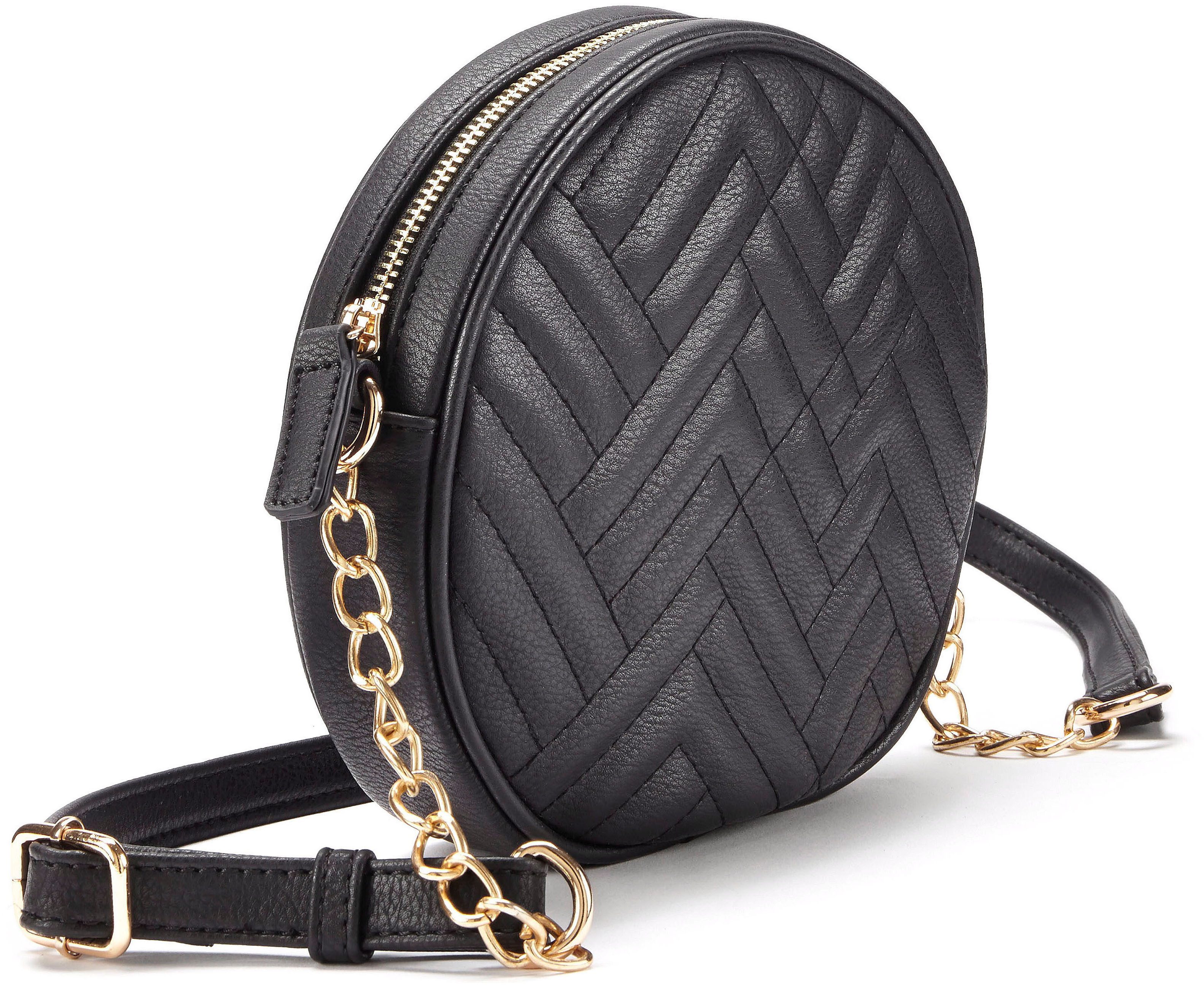 Lascana Schoudertas kleine ronde handtas, minibag vegan